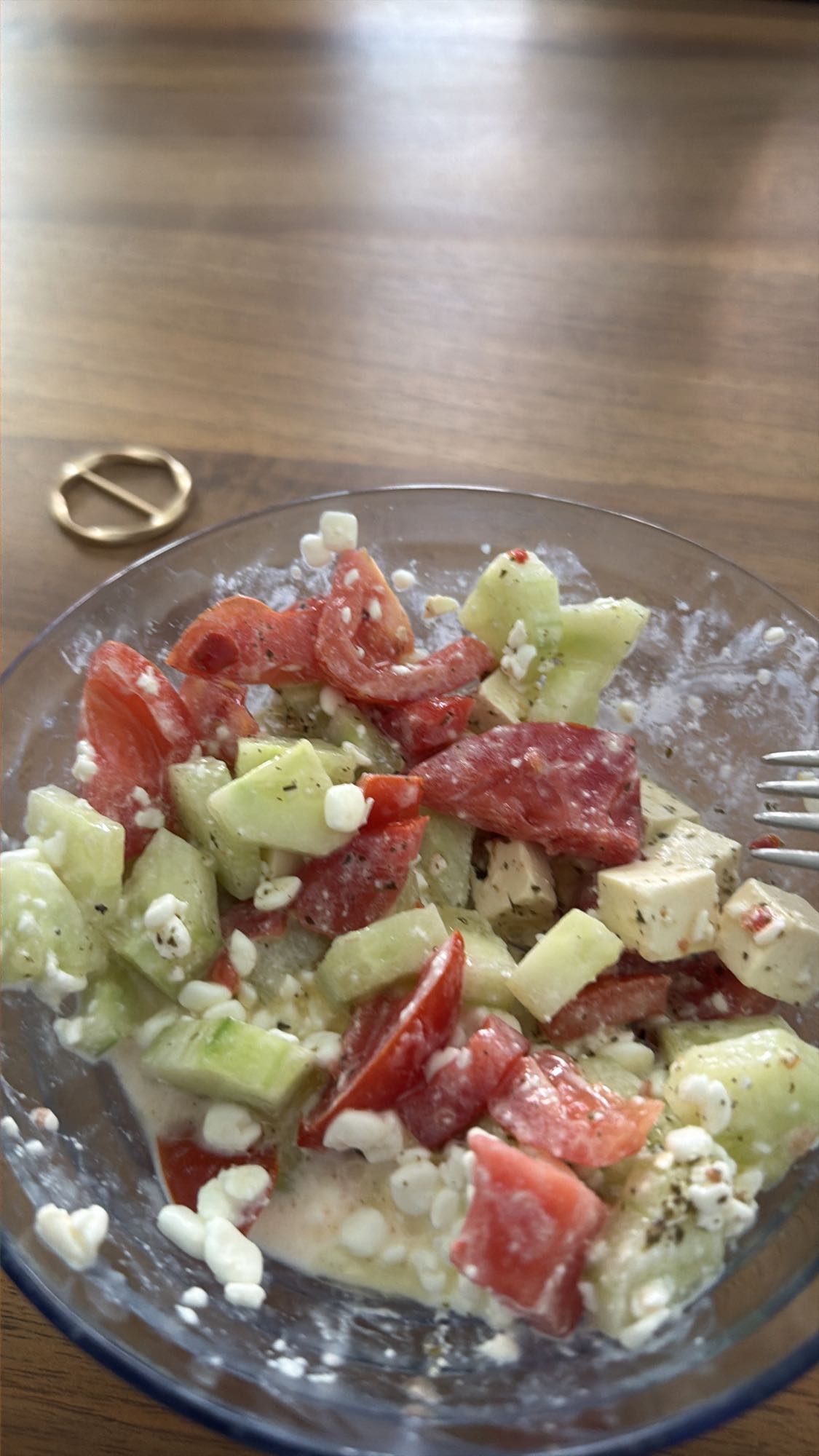 Gurkensalat mit Feta