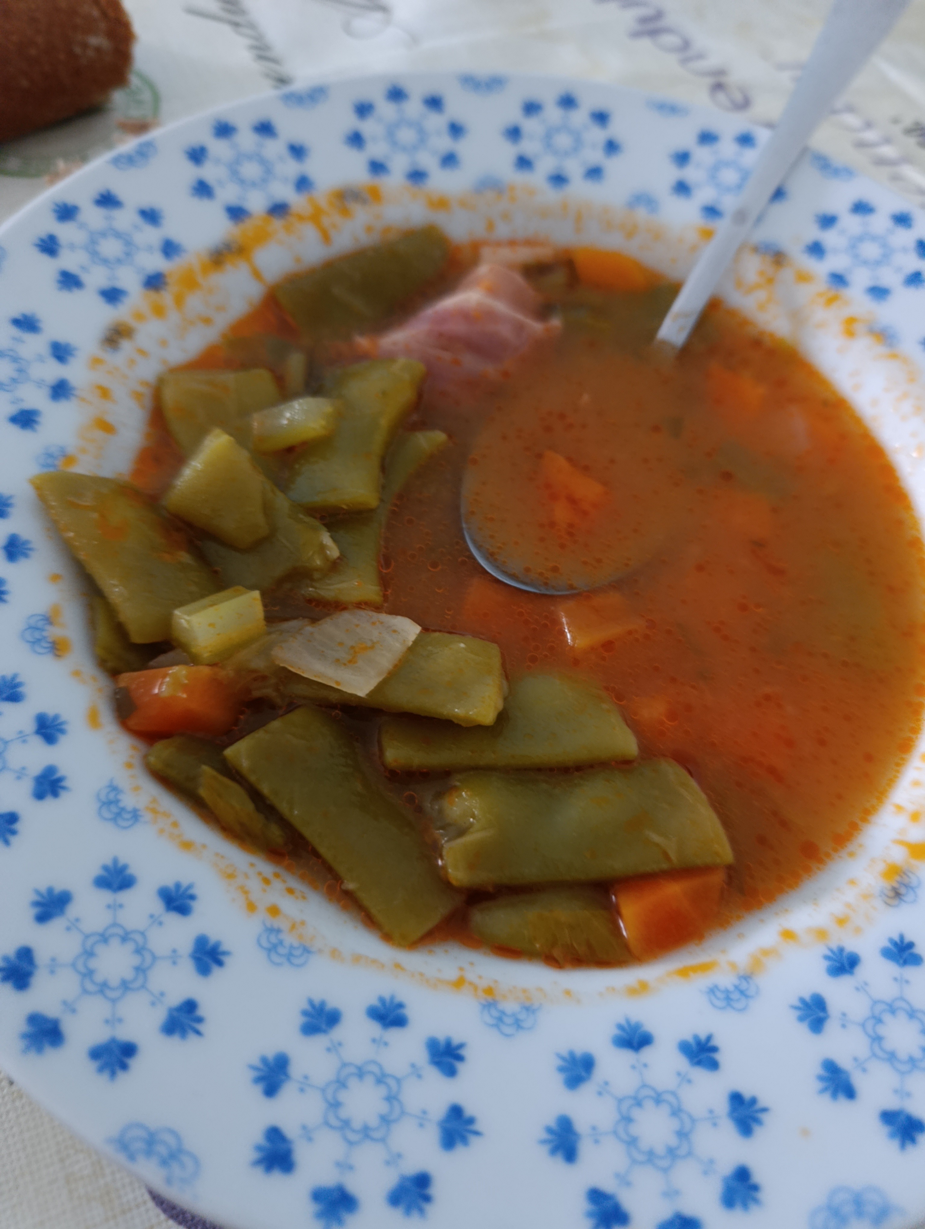 sopa de judías verdes