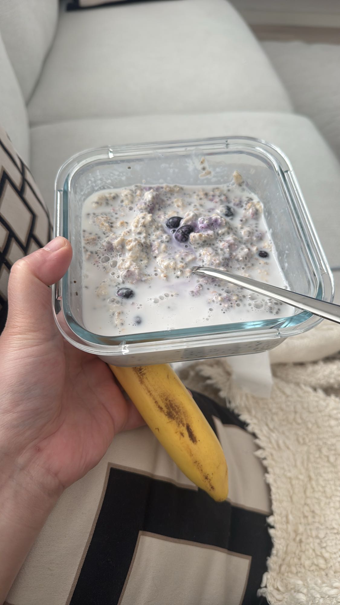 Havregröt med blåbär