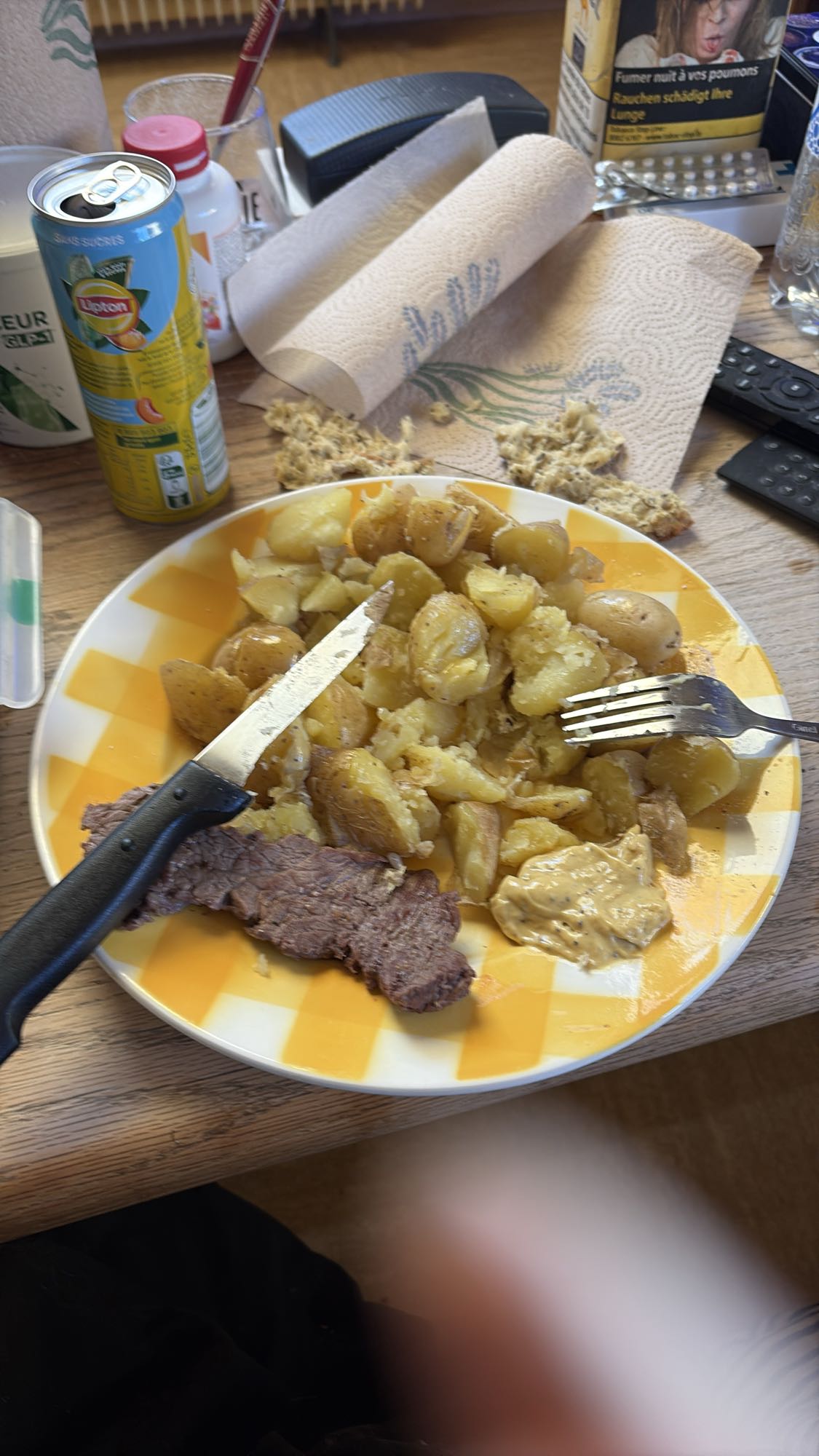 Steak pommes sauce