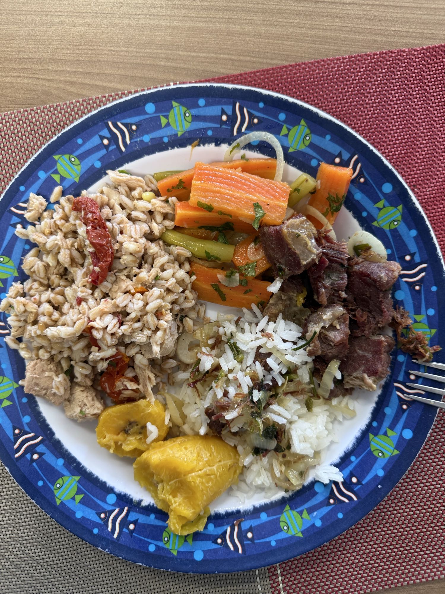 Prato misto com arroz