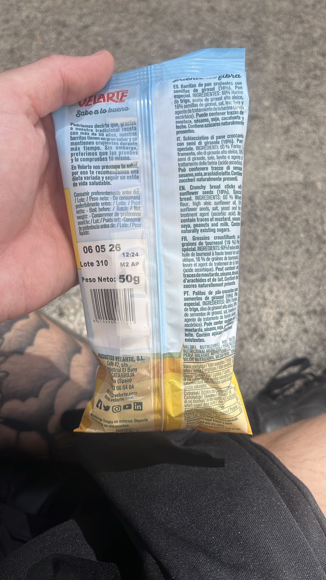 palitos con girasol