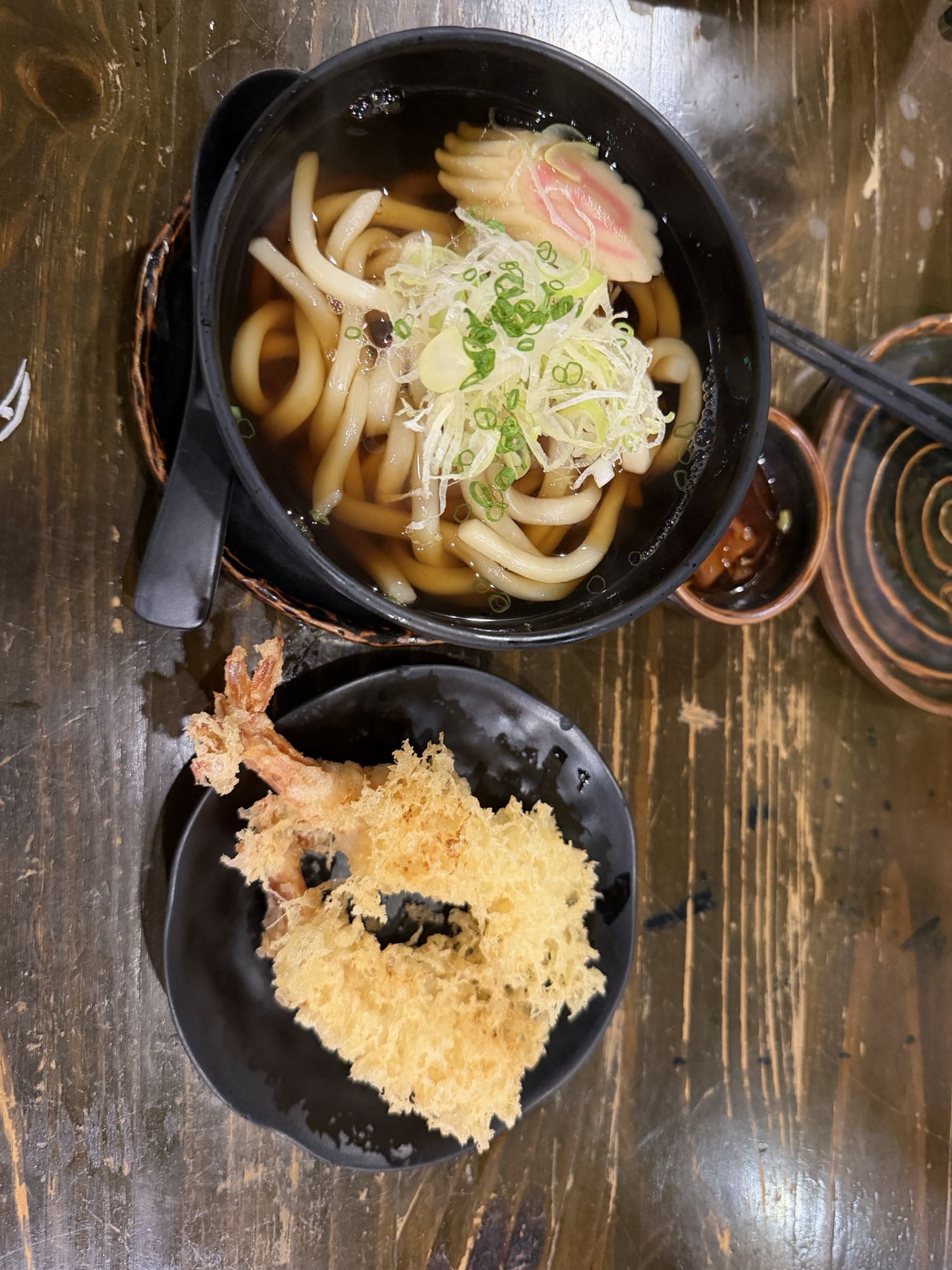 Udon con tempura