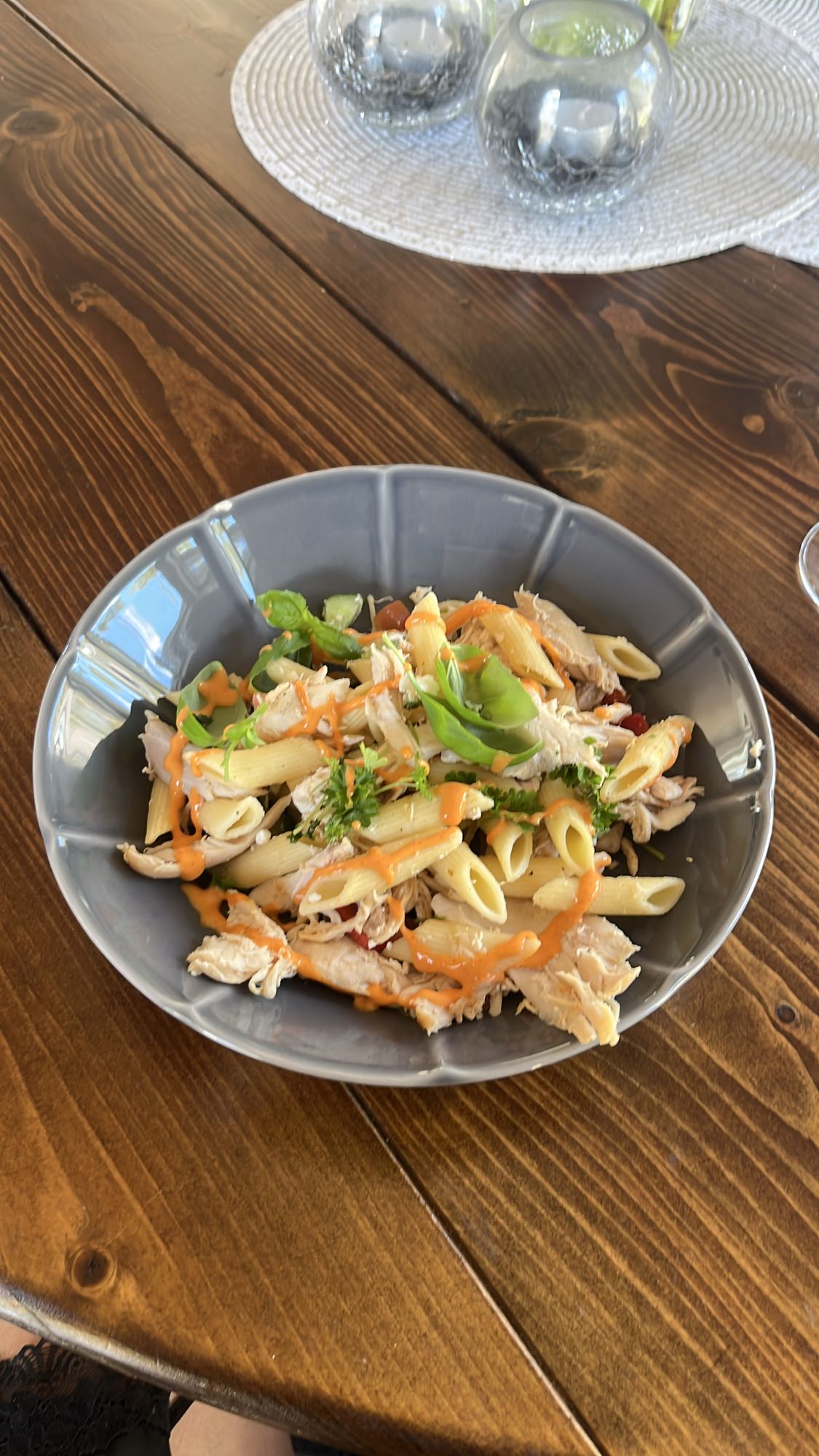 Kycklingpasta med sås