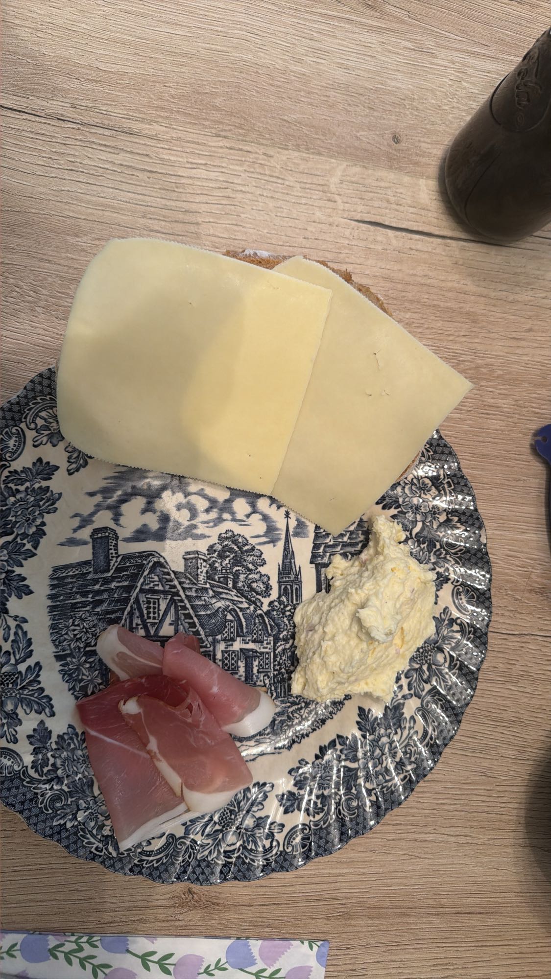 Käse mit Schinken