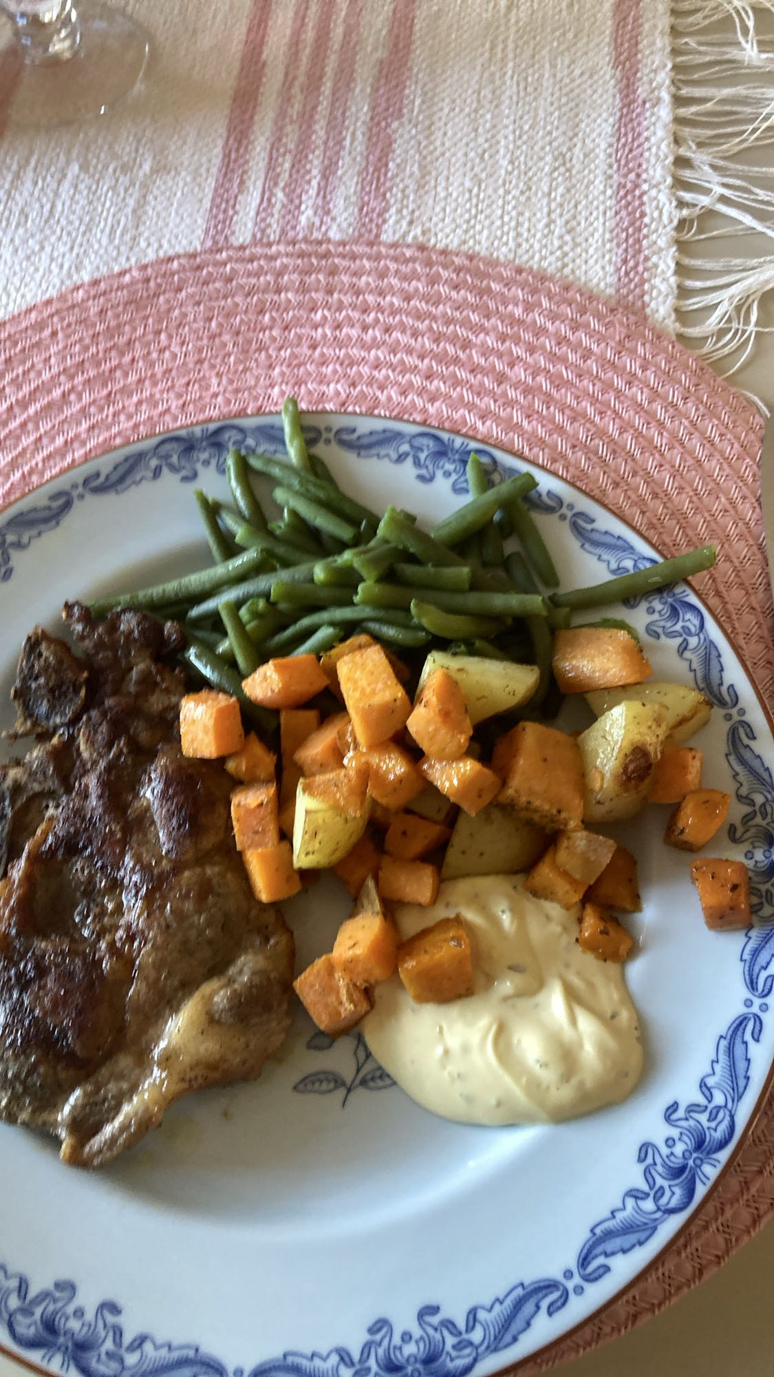 Fläskkotlett med grönt
