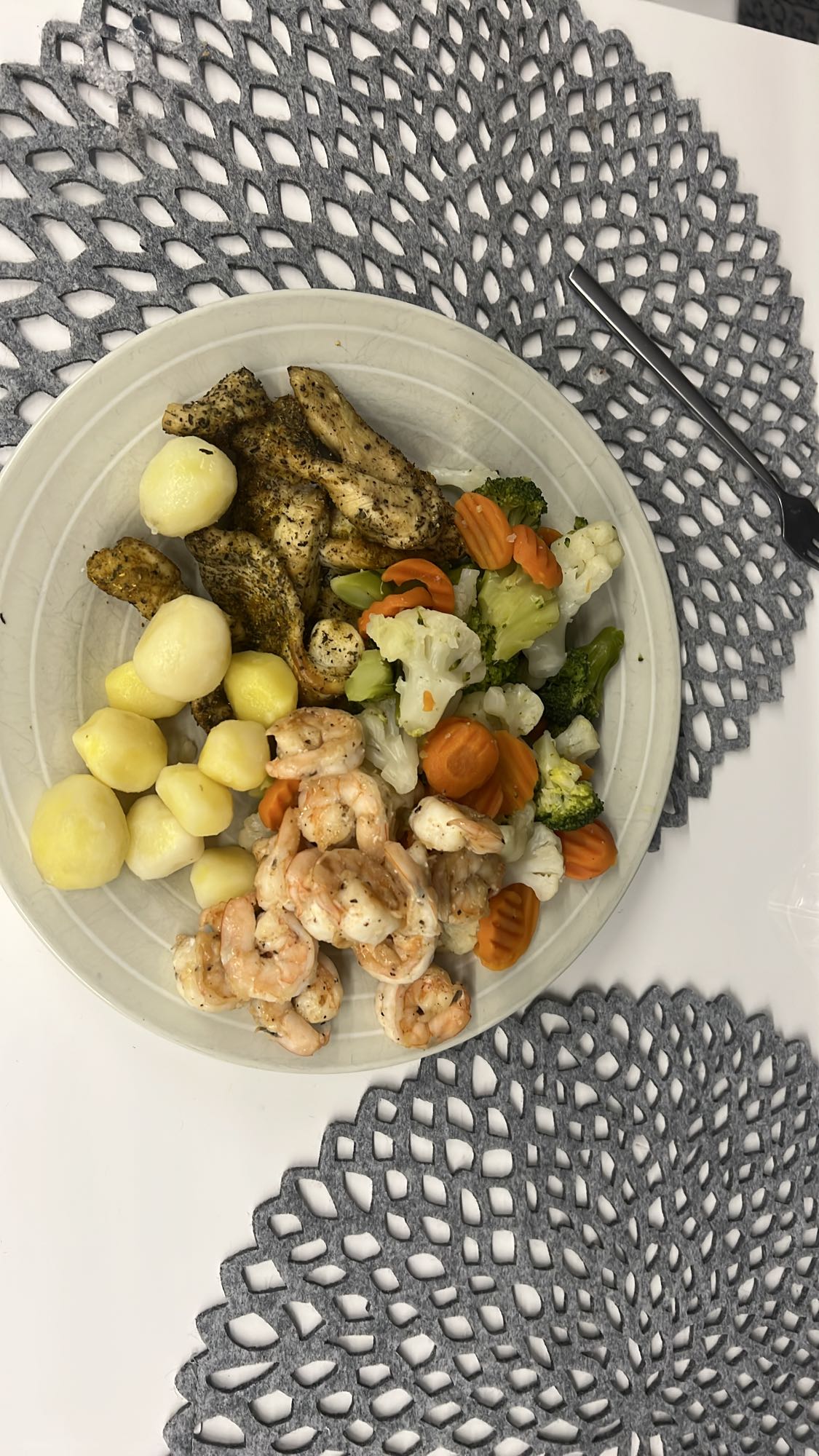 Kurczak z krewetkami