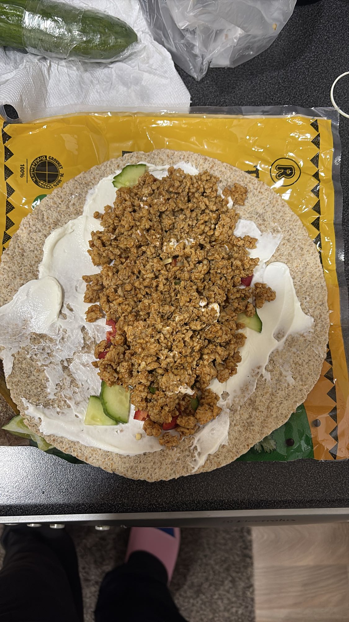 Wrap med kjøttdeig