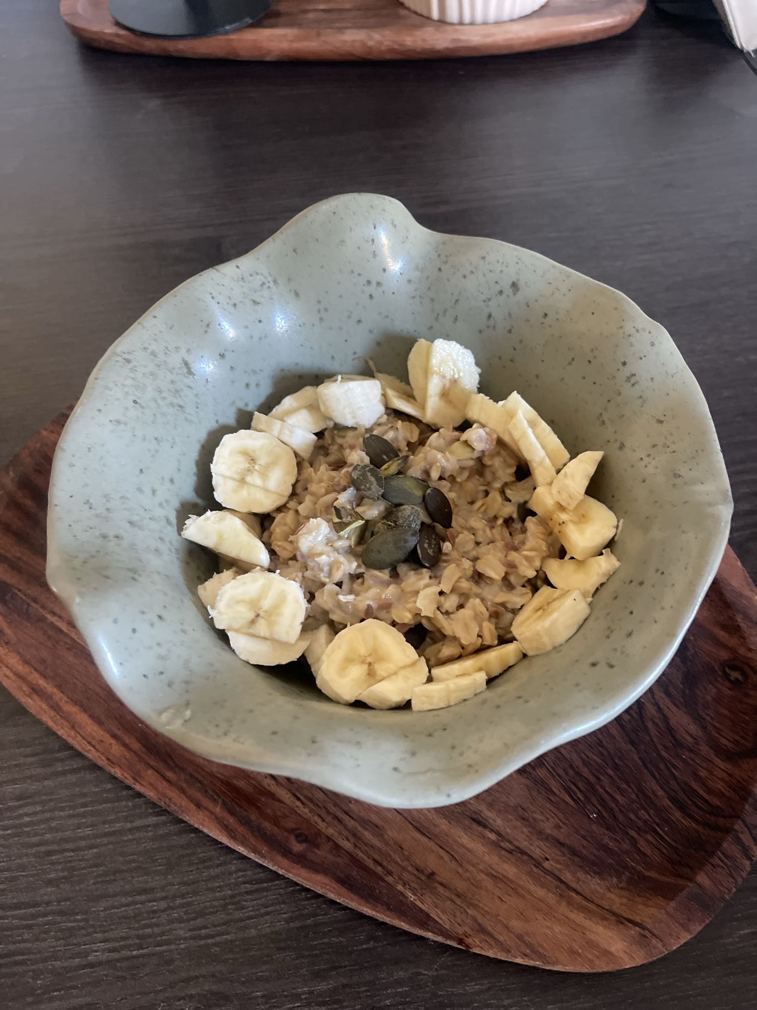 Овсянка с бананом и сгущенкой