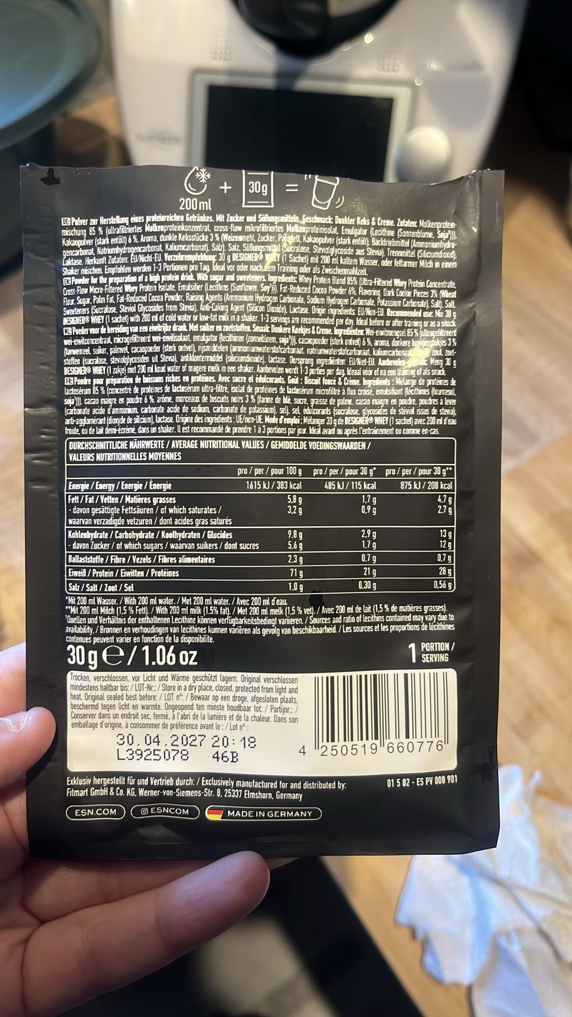 Proteinshake Keks Creme