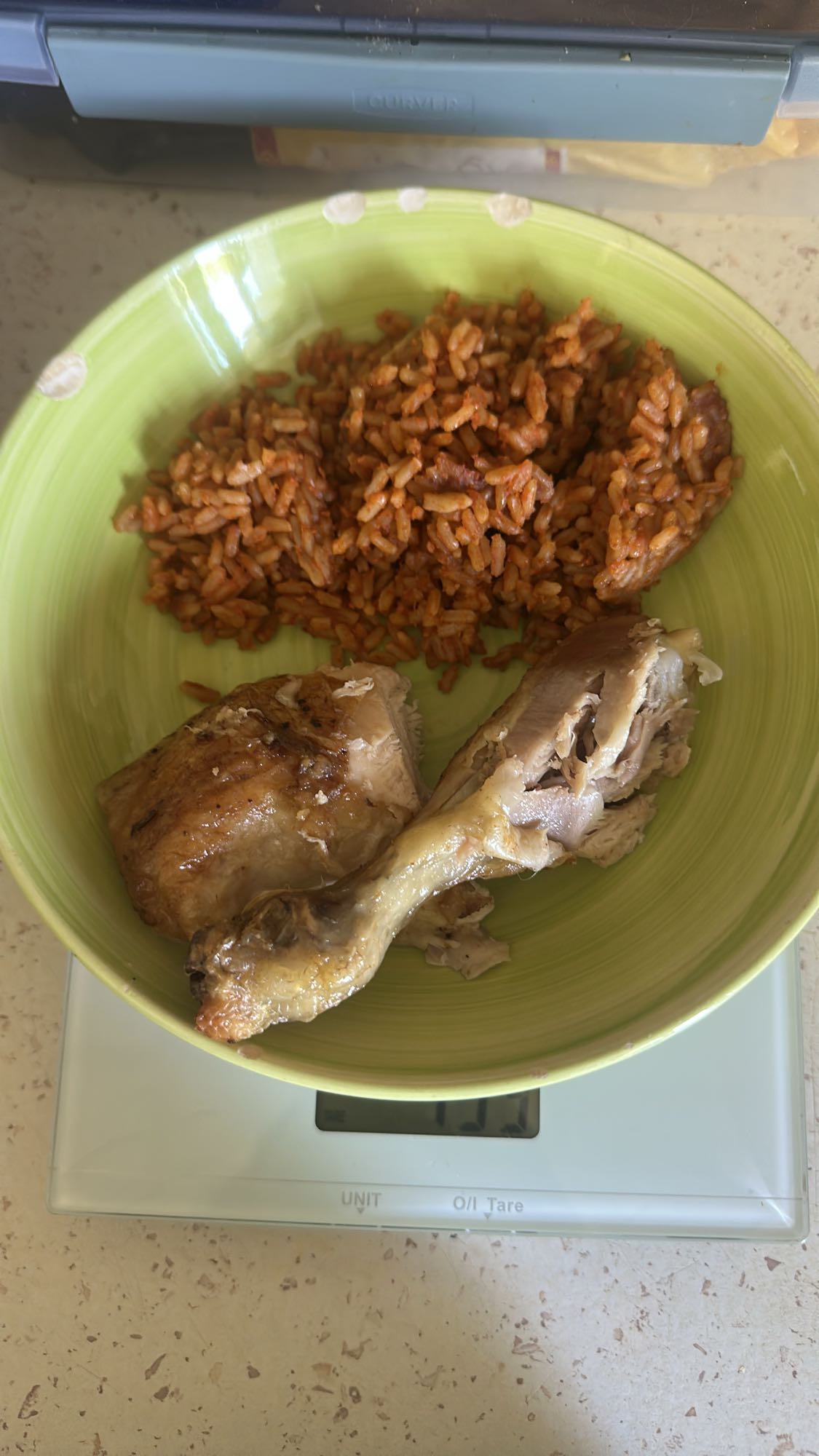 Riz rouge et poulet