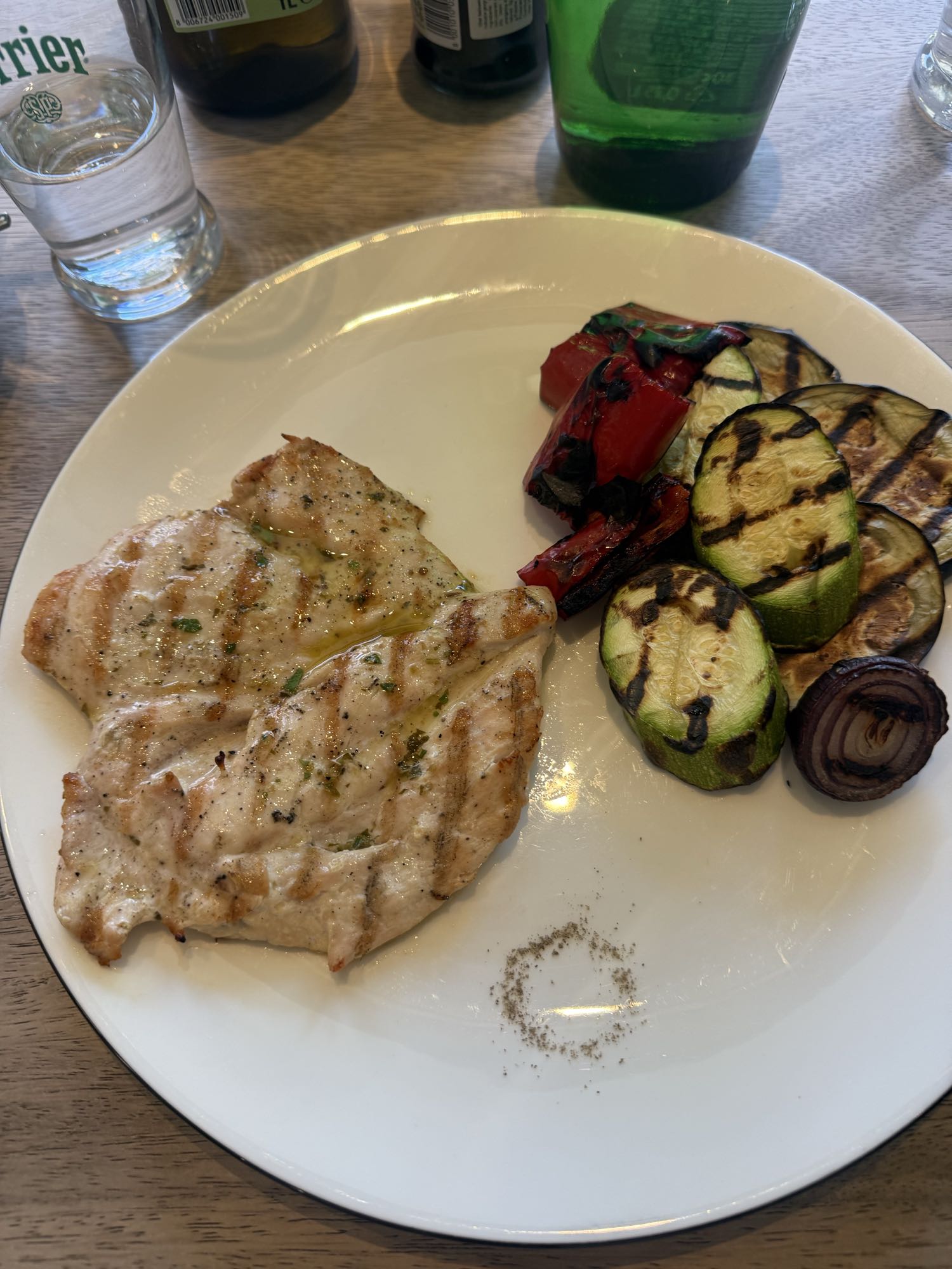 Pui cu legume la gratar