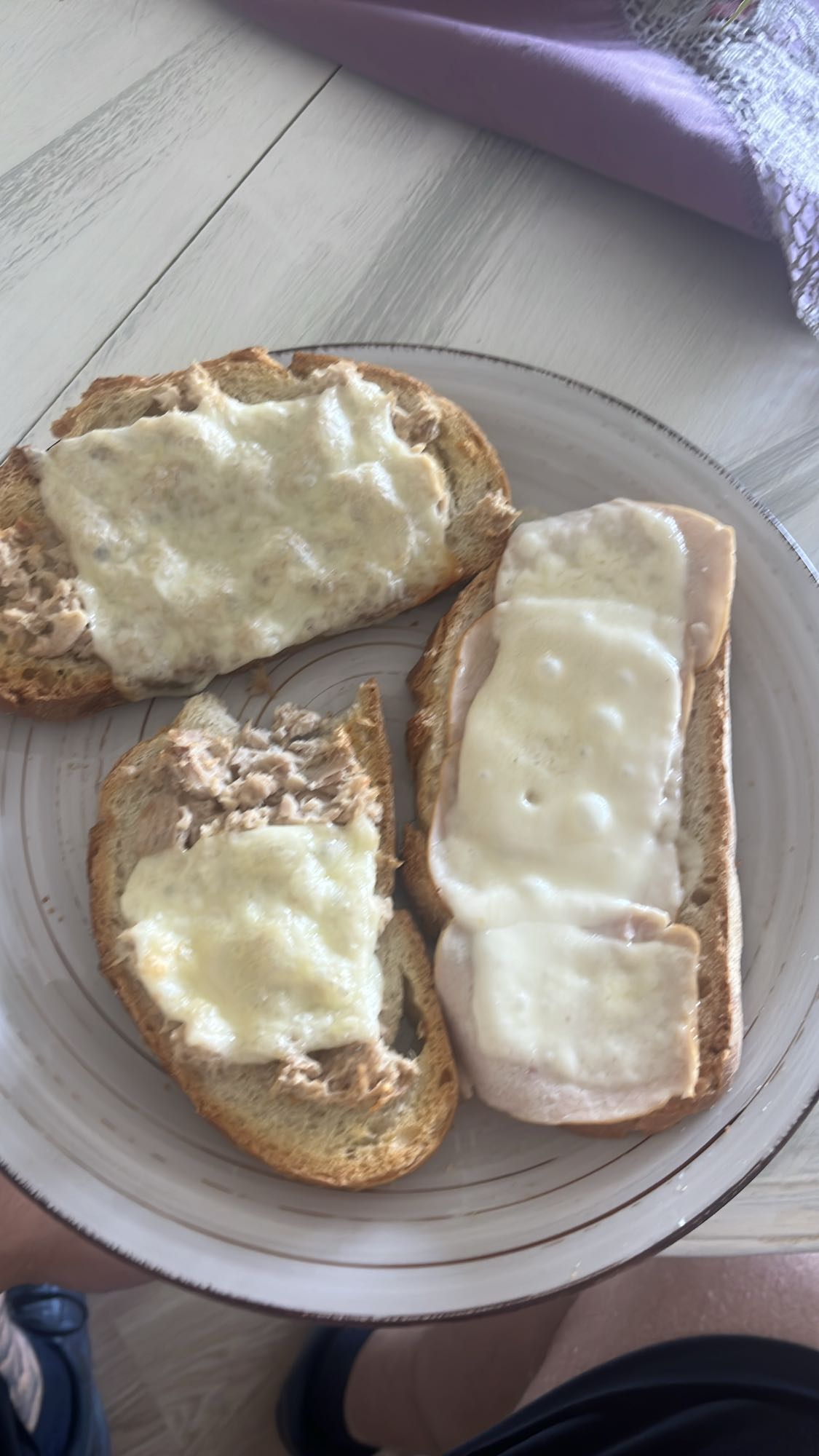 tostadas con atun y pavo