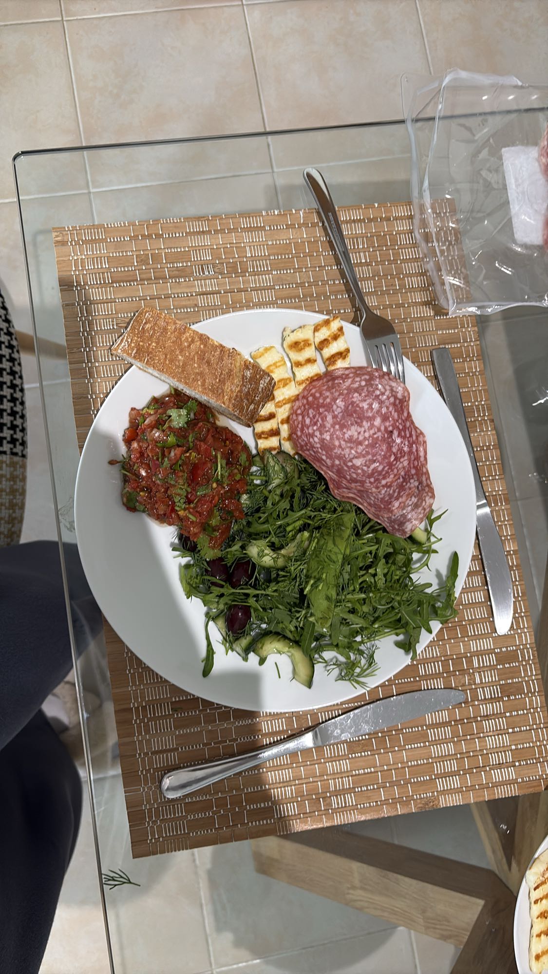 Salami Halloumi Plate