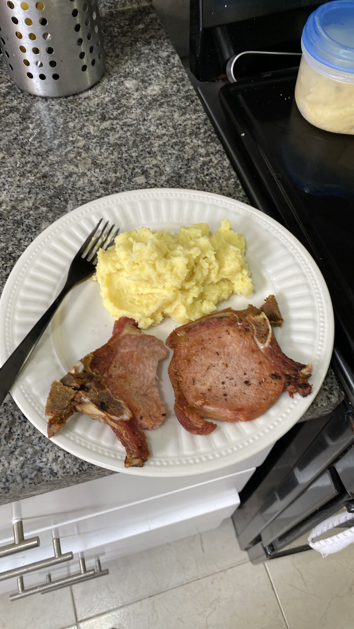 chuletas con puré