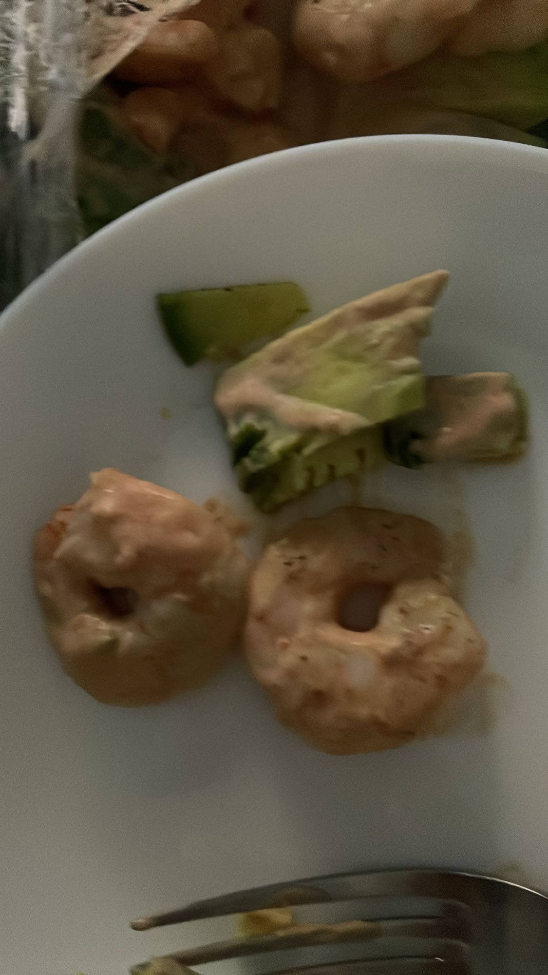 Crevettes et concombre