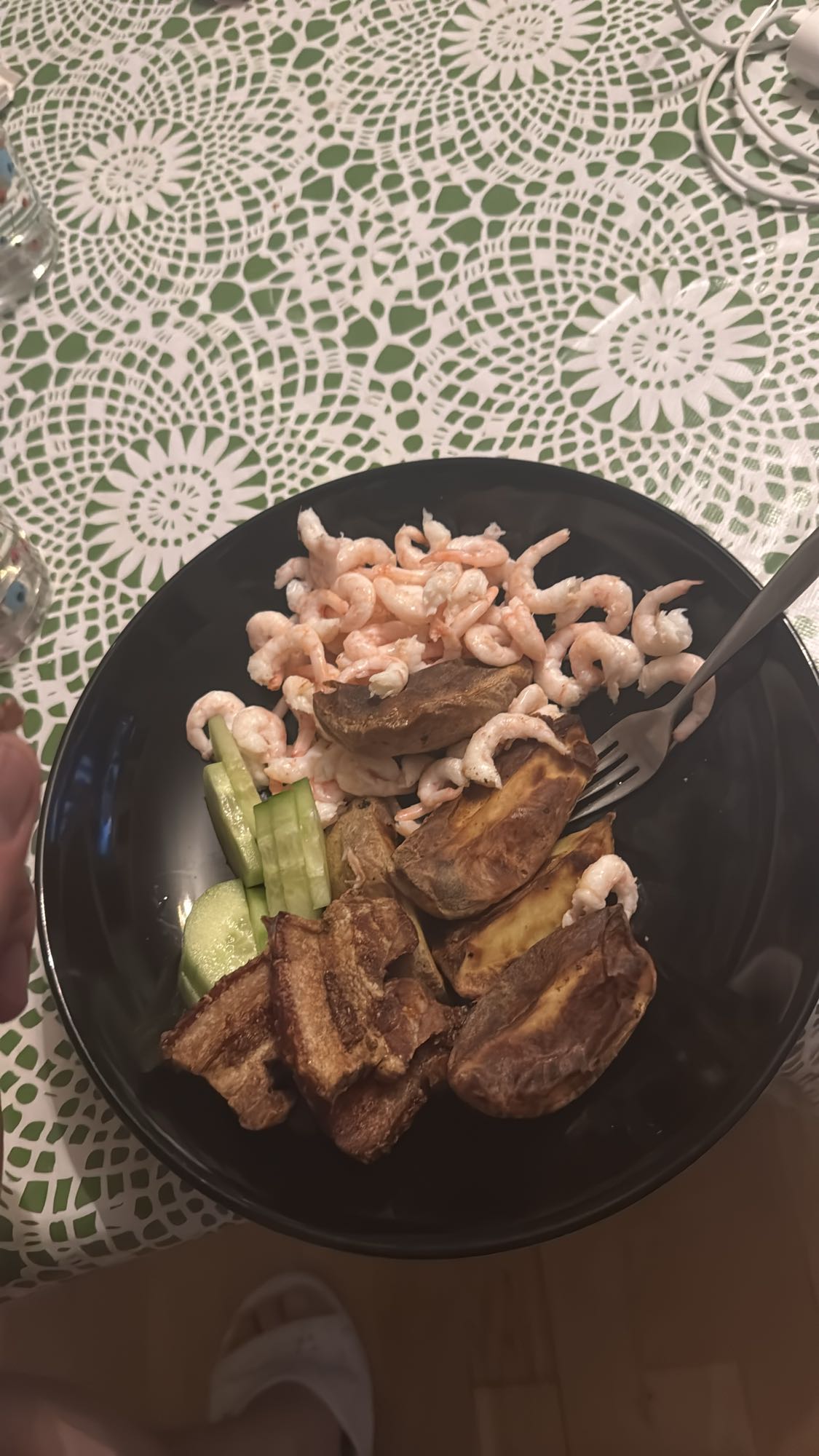 Räkor med potatis