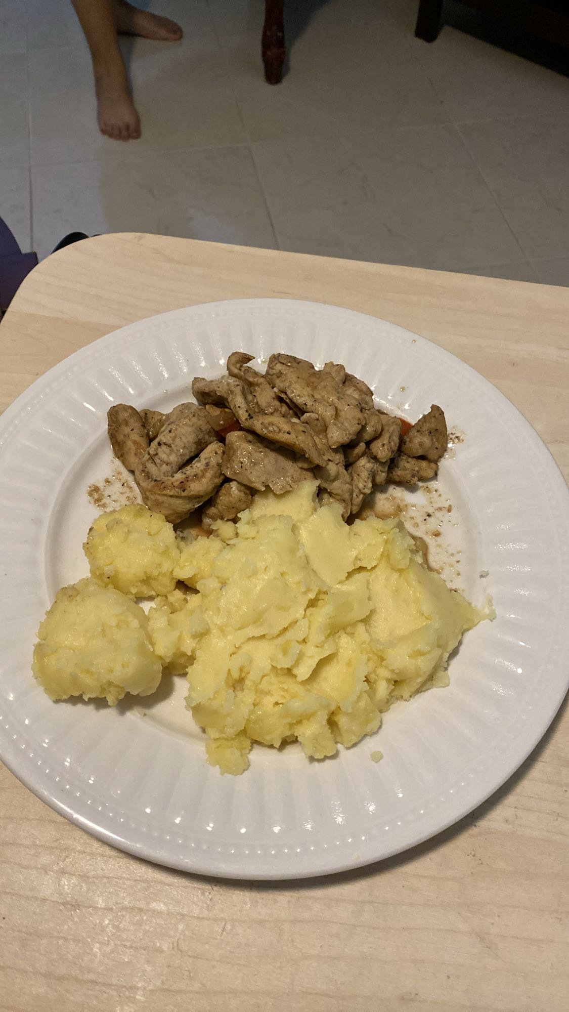 pollo con puré