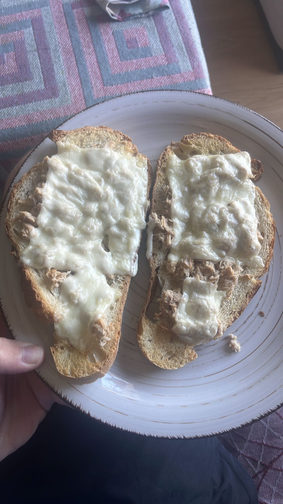 tostas de atun y queso
