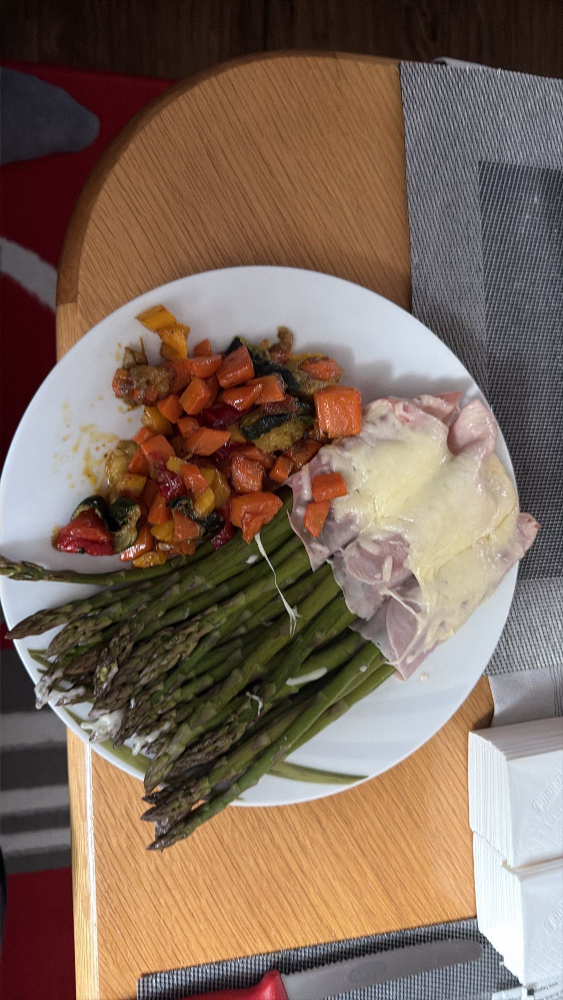 Spargel mit Schinken