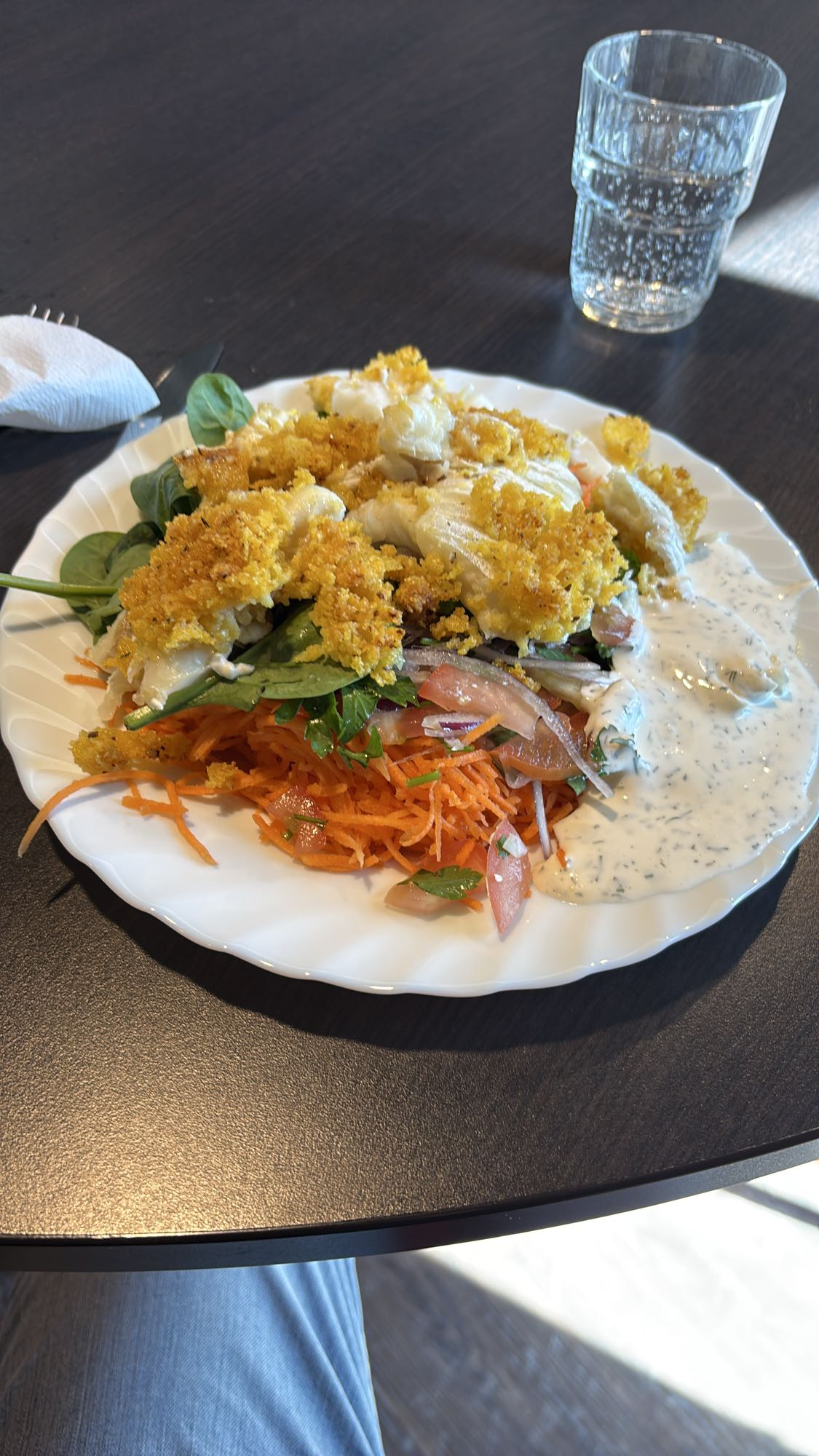 Panerad fisksallad