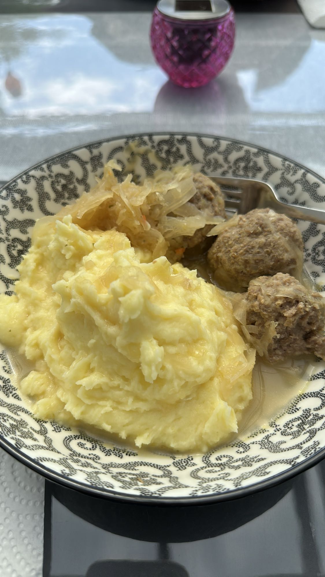 Kartoffelpüree mit Klößen