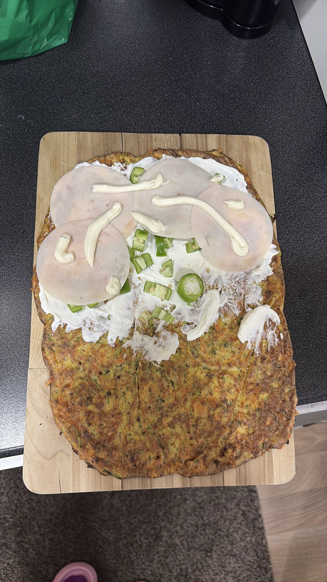 Squashpizza med kalkun