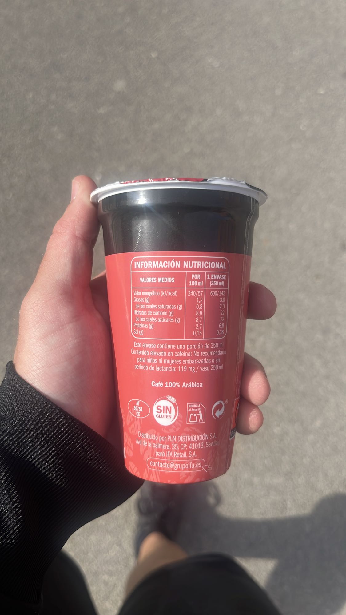 café listo para beber