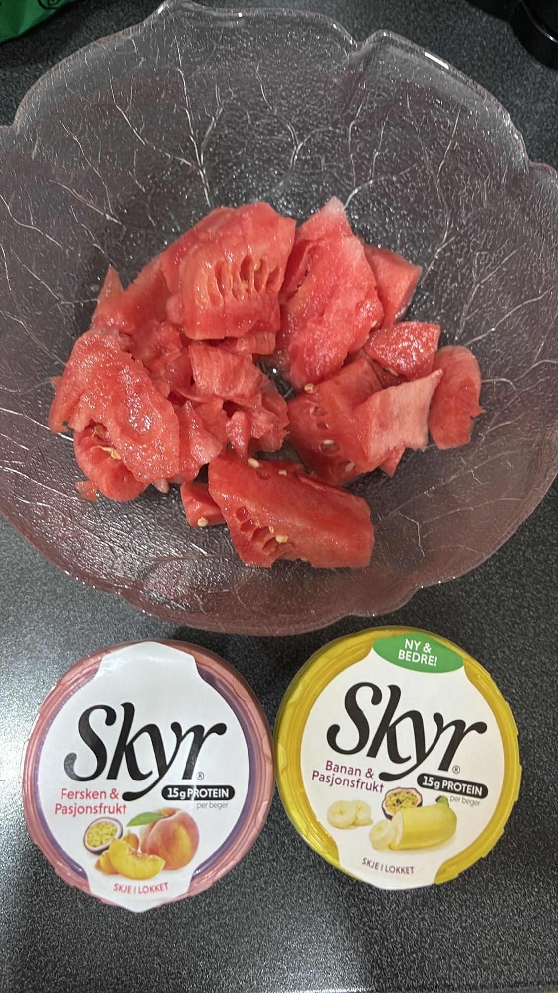 Vannmelon og Skyr