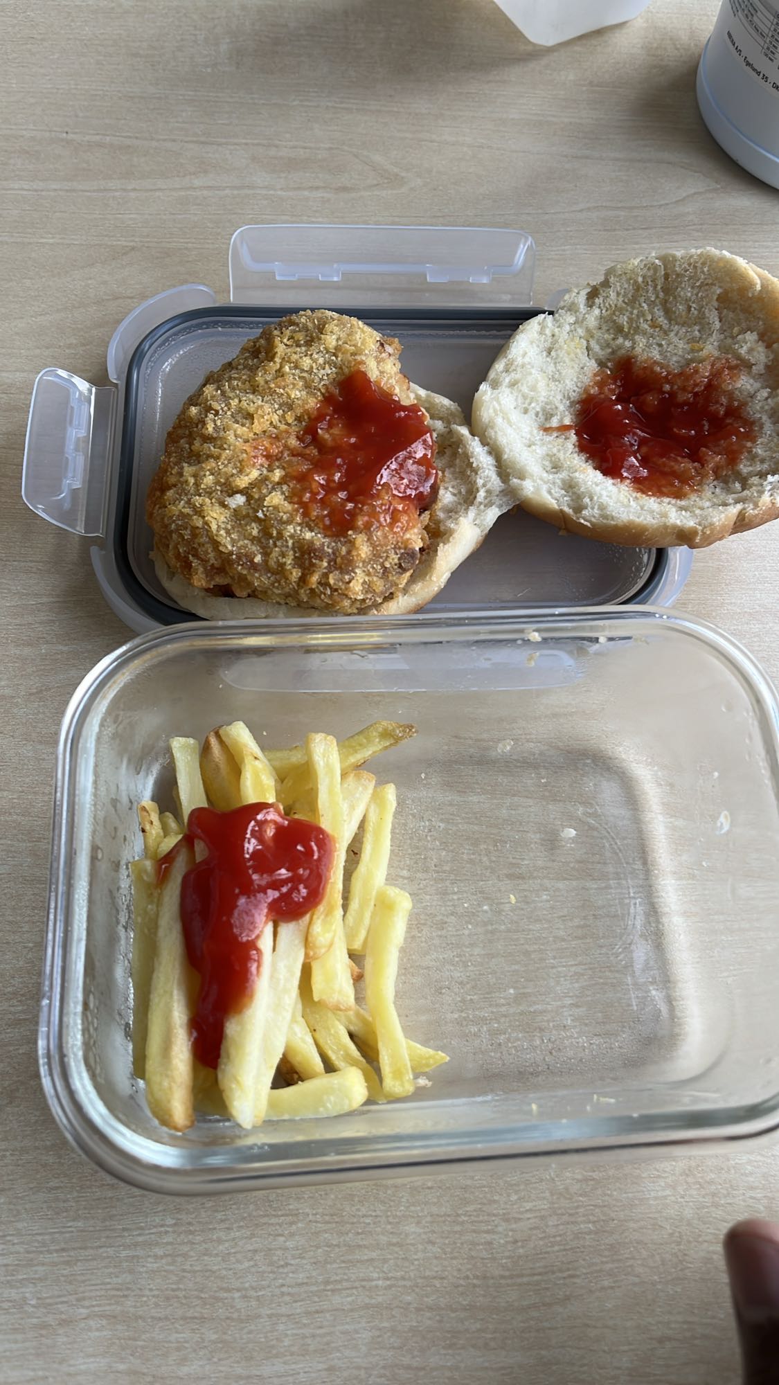 Chicken Burger and Fries