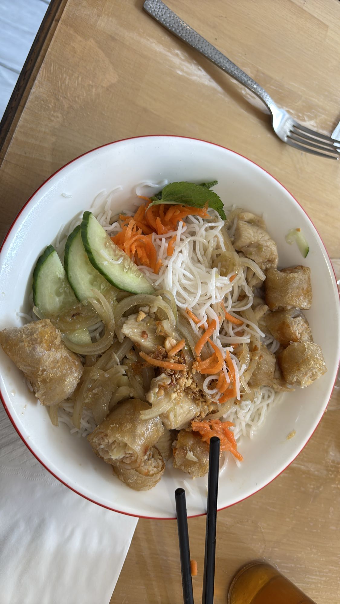 Bol de vermicelles au poulet