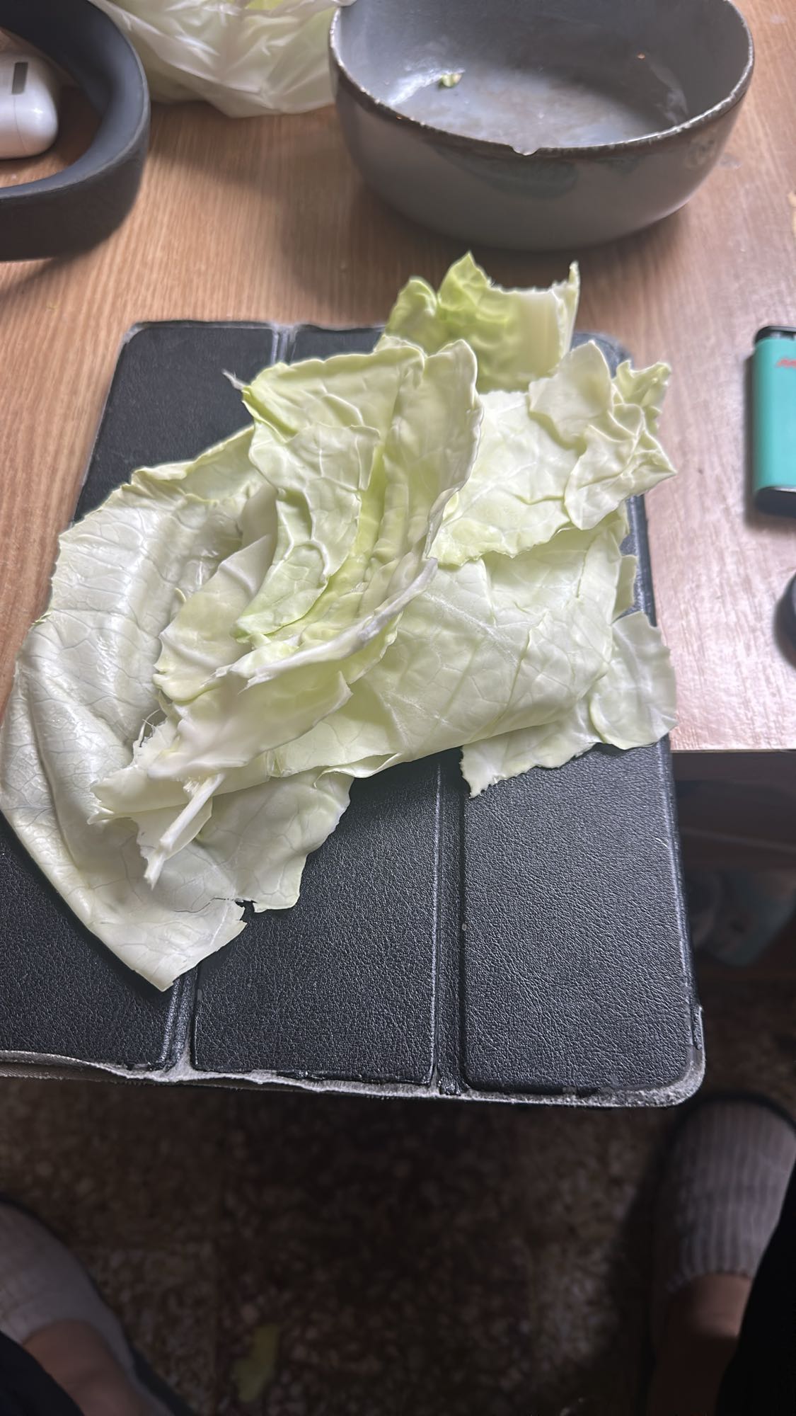 Raw Cabbage Leaves