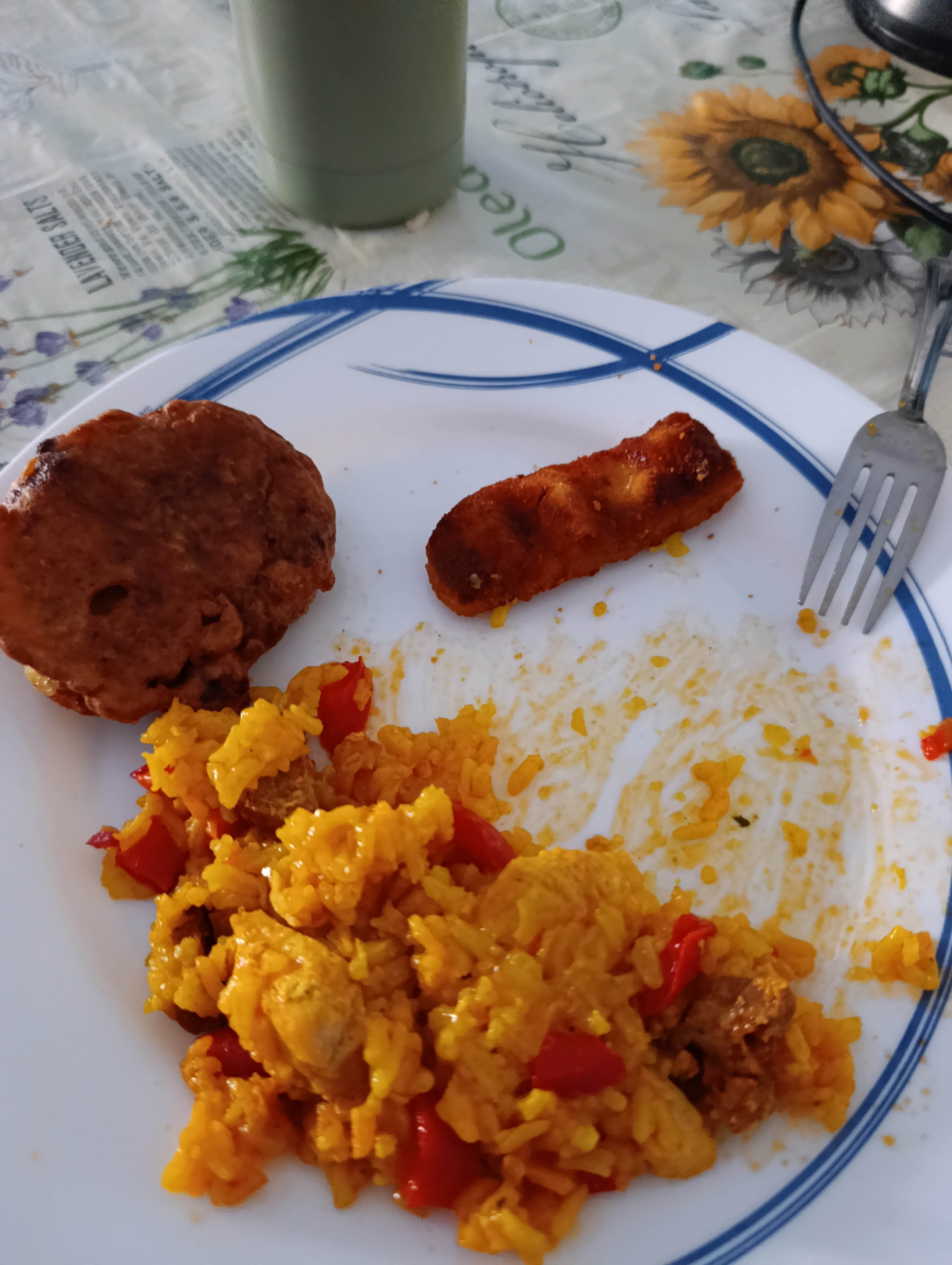 arroz con pollo frito