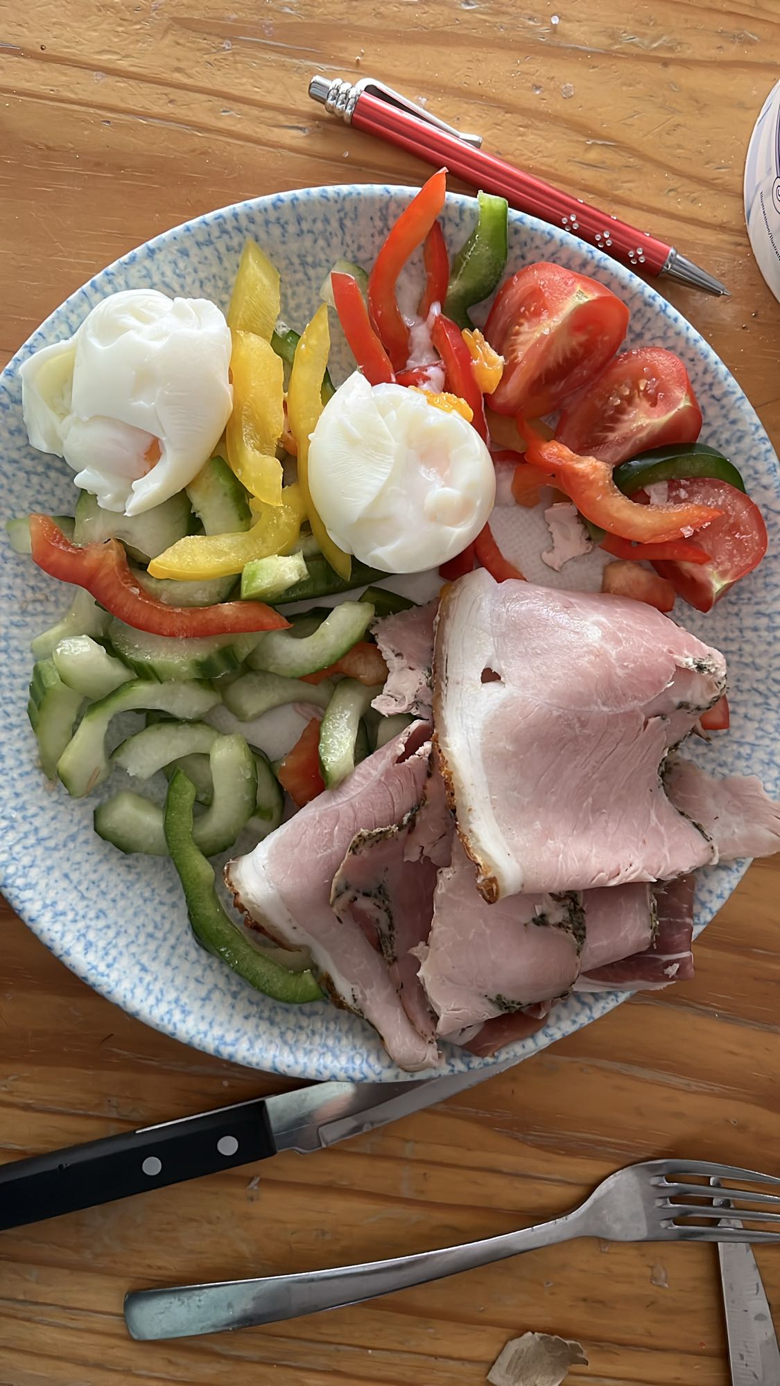 Salade jambon et œufs