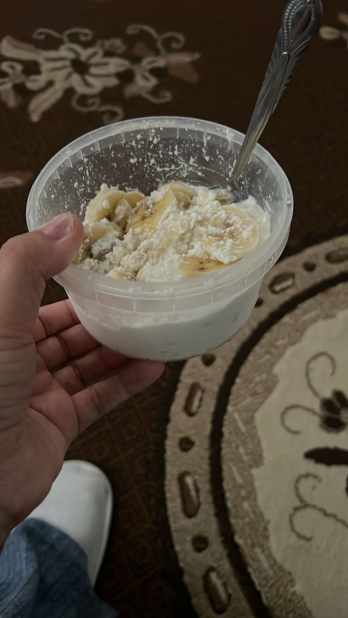 Творог с бананом