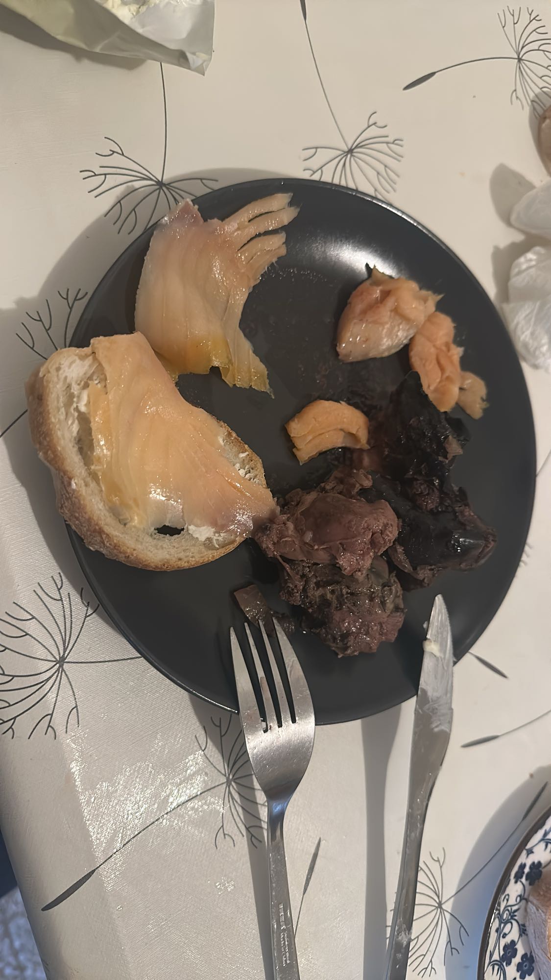 Salmon Bread and Meat