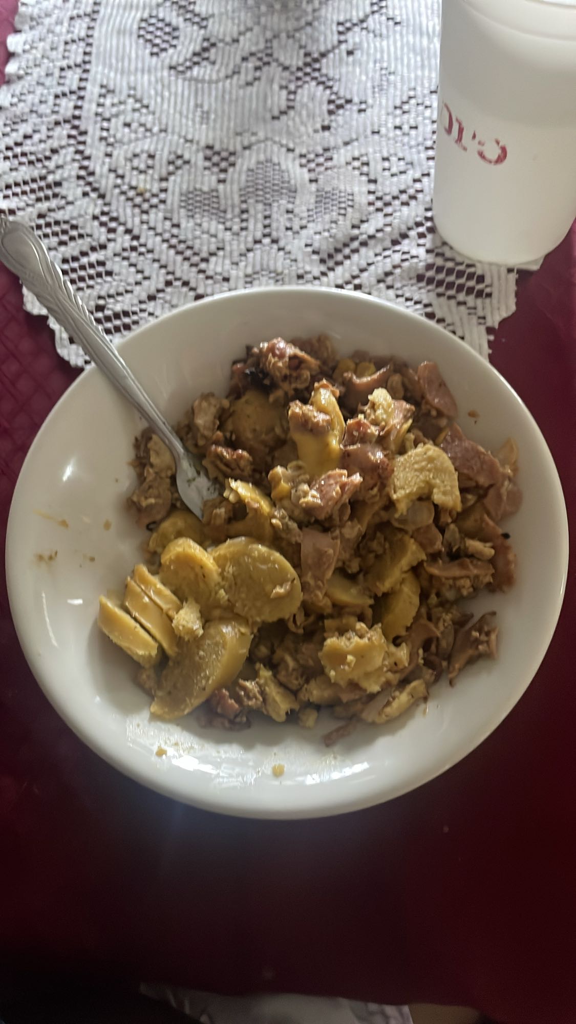 pasta con jamón y huevo