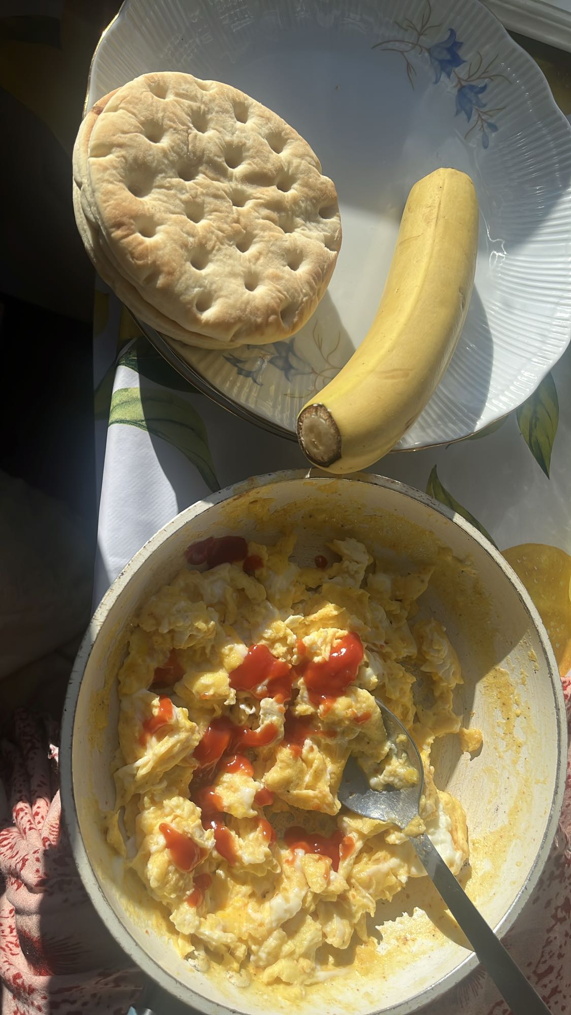 Eggs Flatbread Banana
