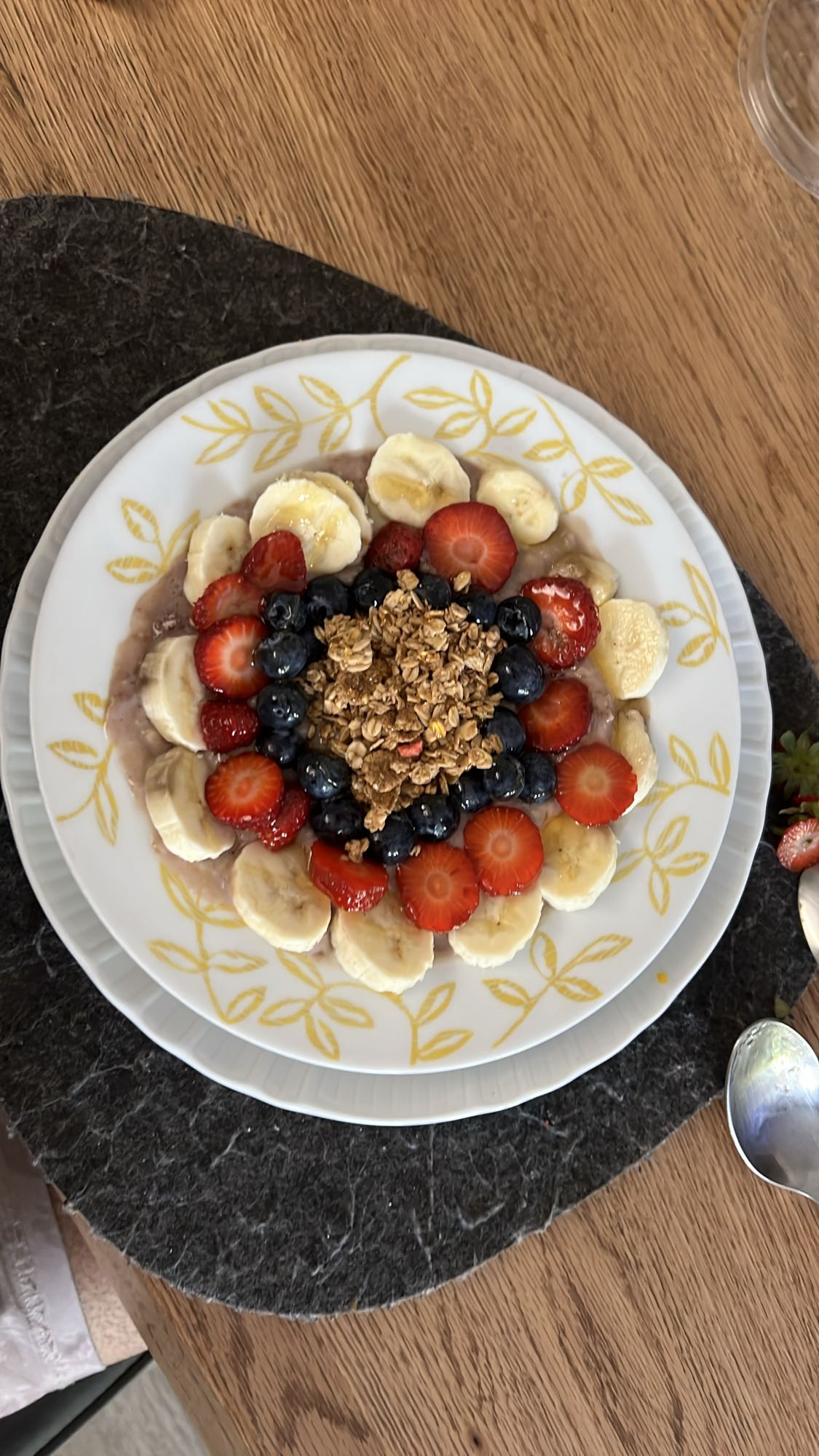 Porridge con frutta