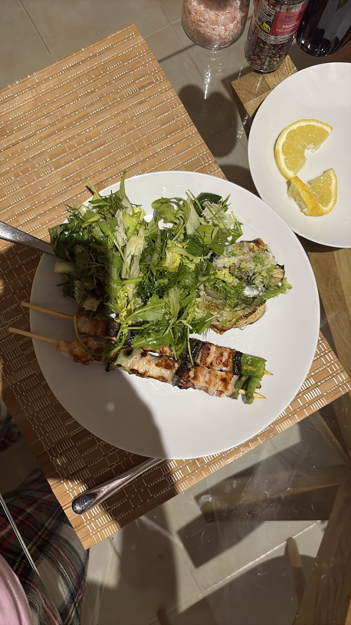 Chicken Skewers Salad