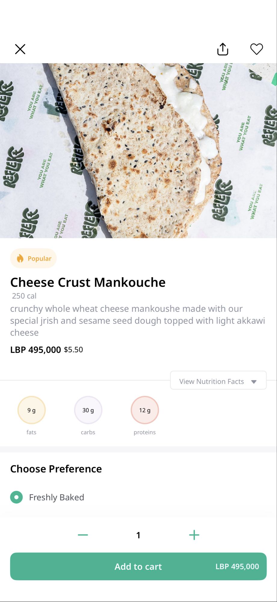Cheese Crust Mankouche