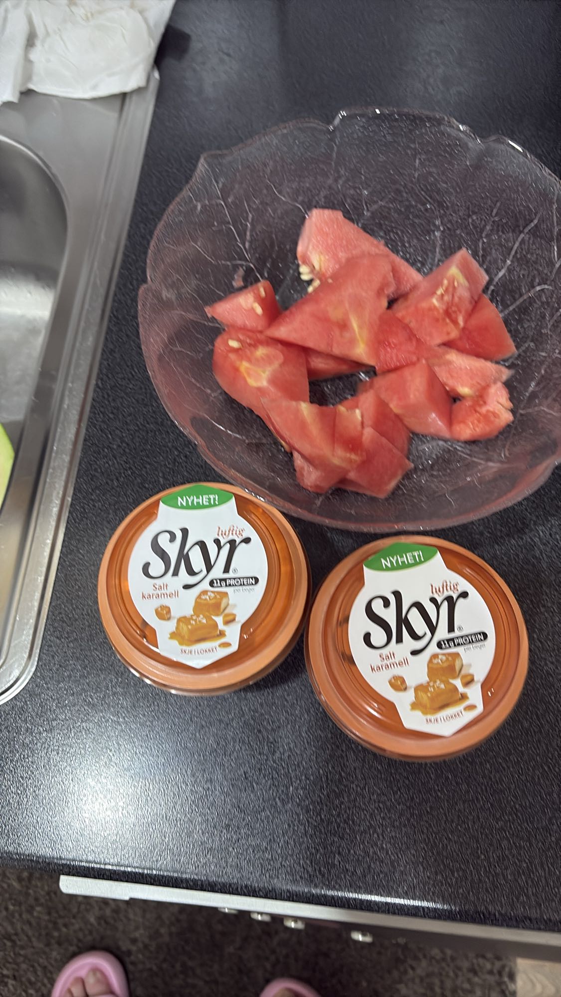 Skyr med vannmelon