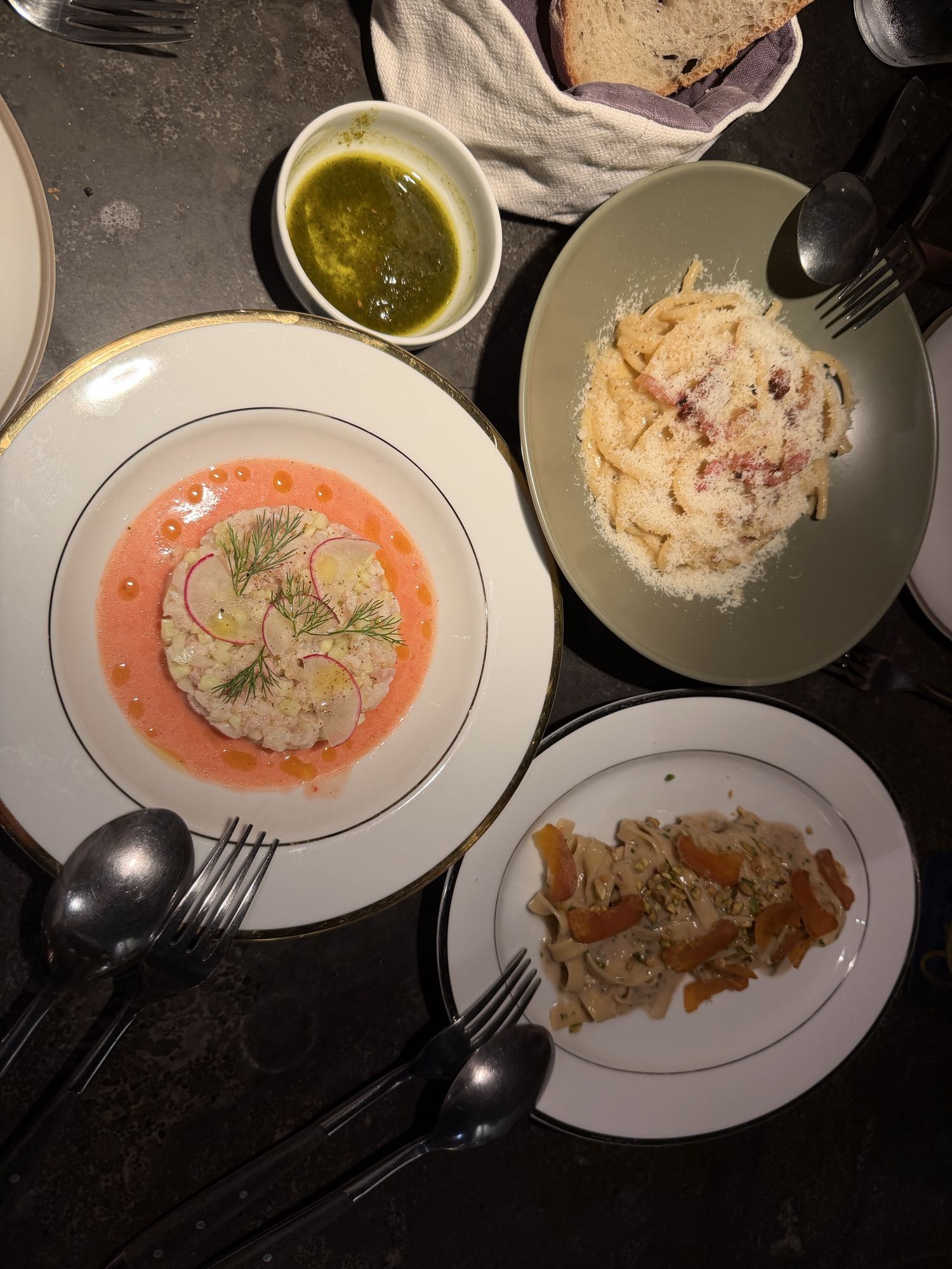 Pasta e tartare mista