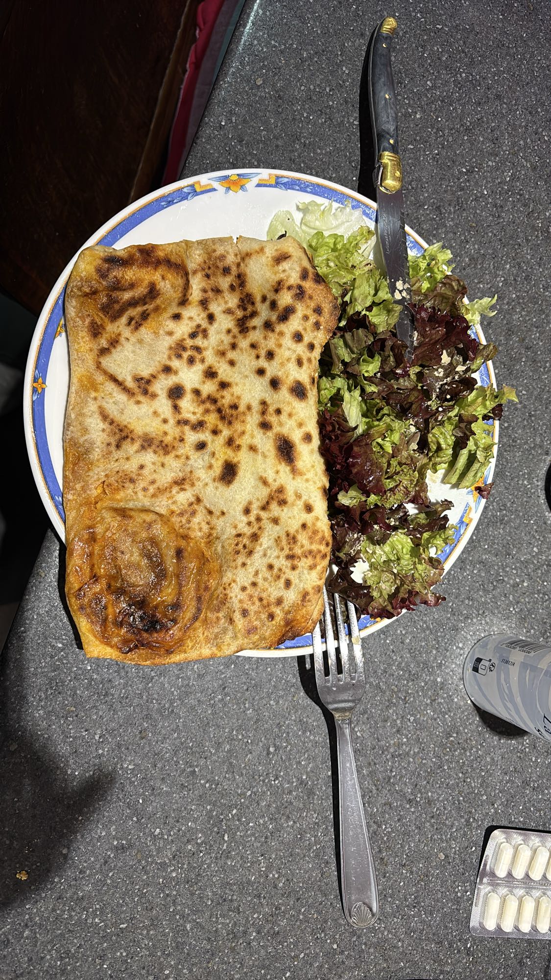 Calzone avec salade