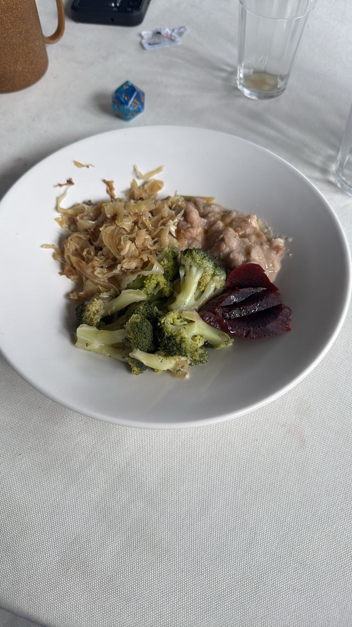 Legumes com purê