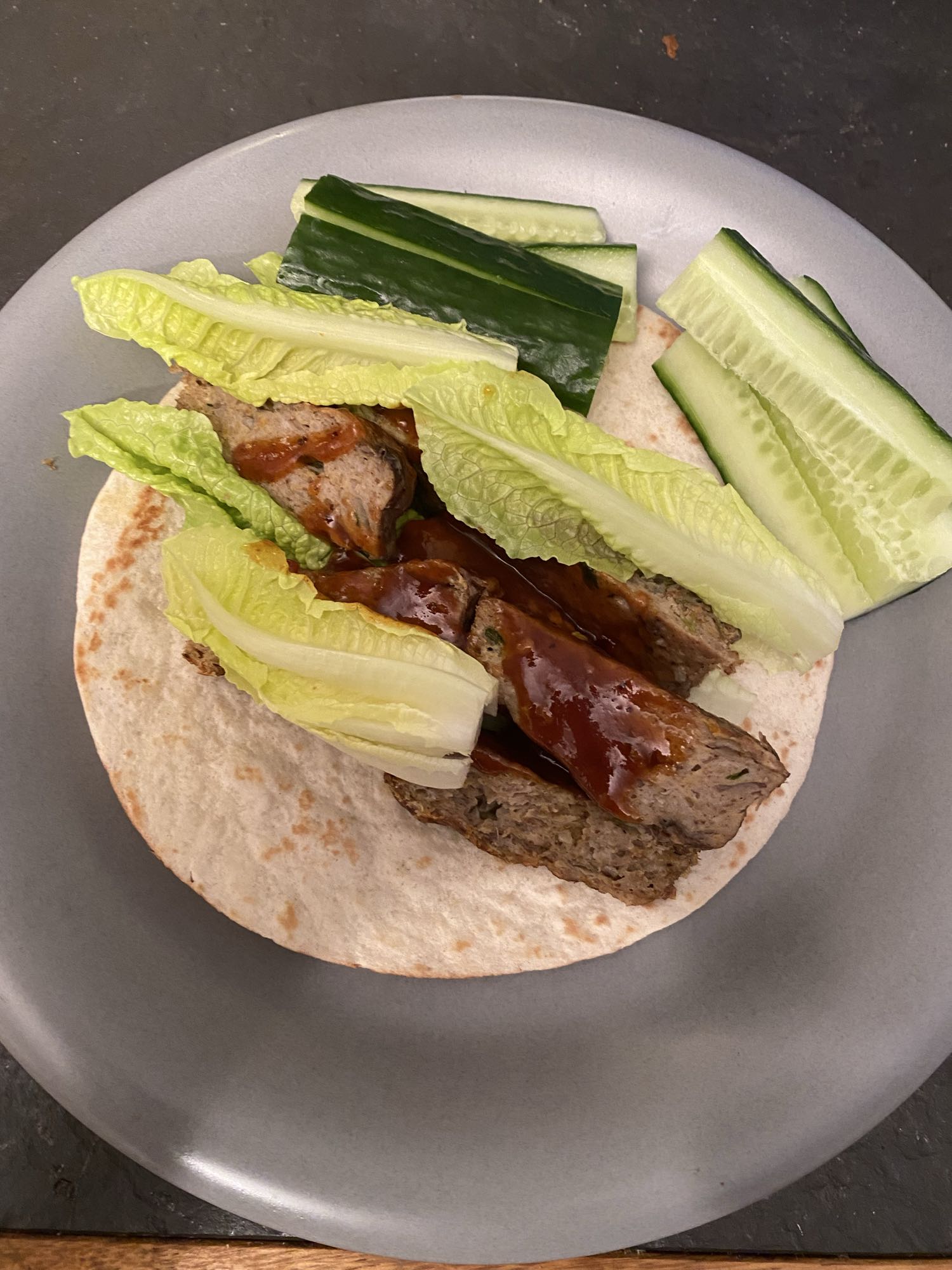 Wrap med köttfärsbiff