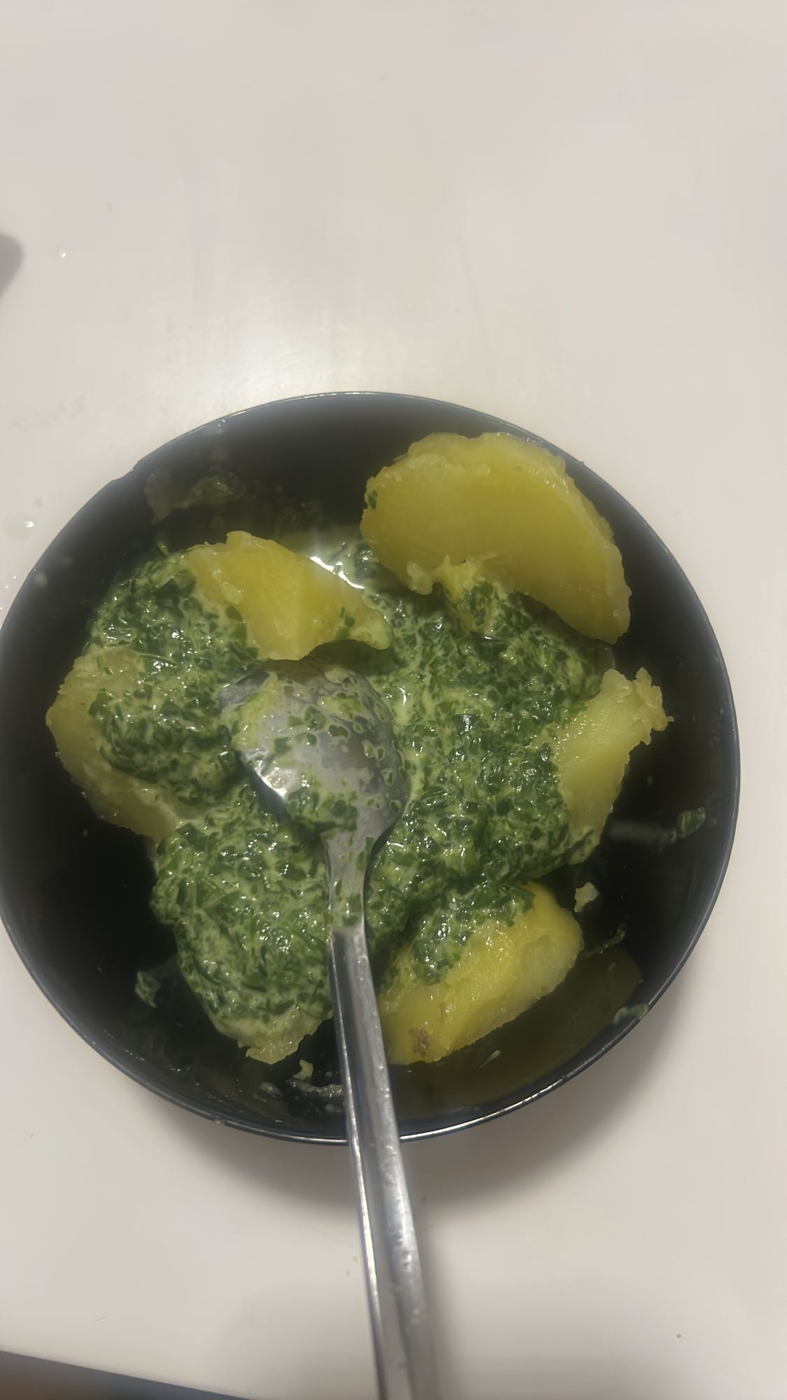 Kartoffeln mit Spinat