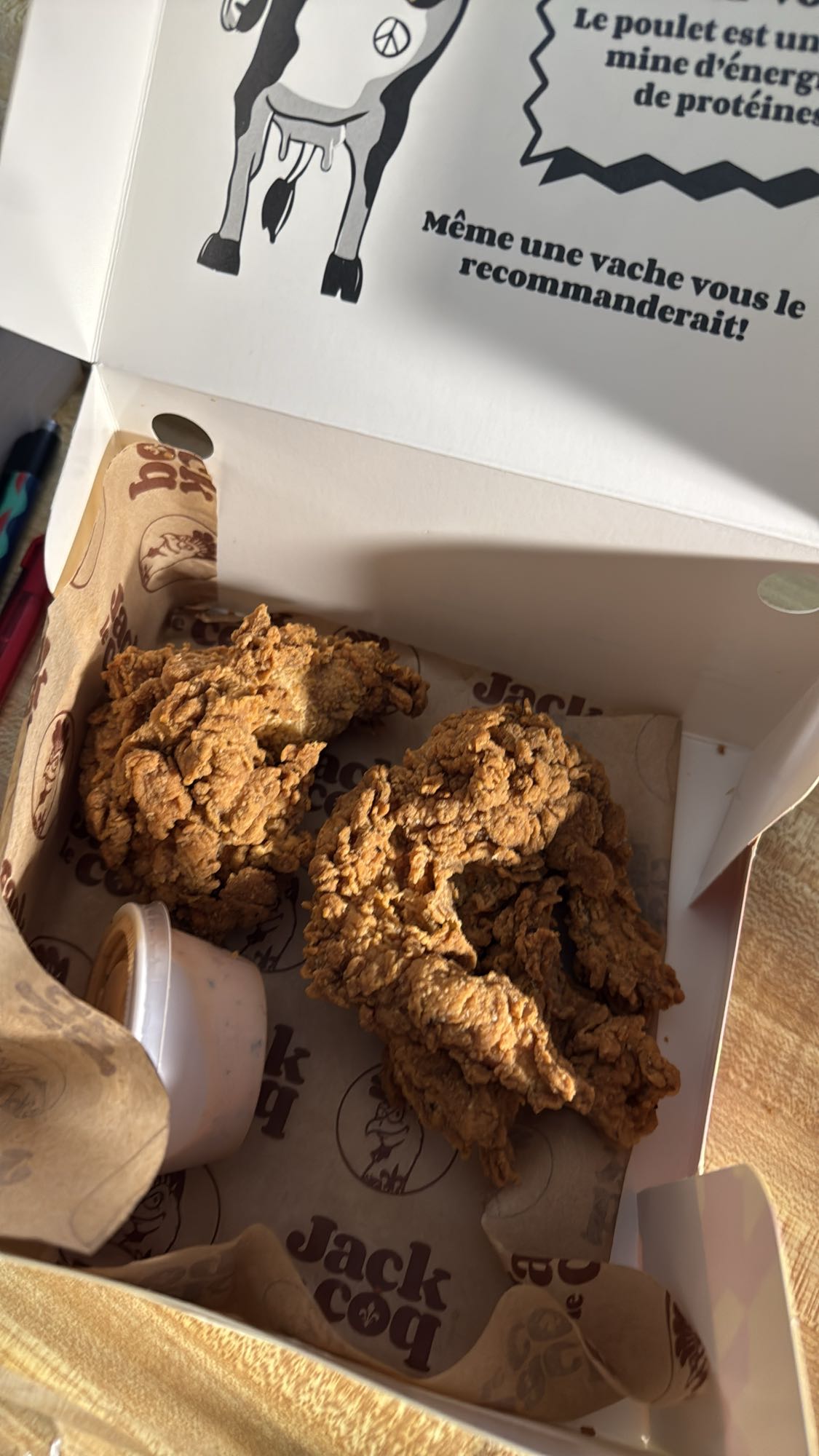 Poulet frit et sauce