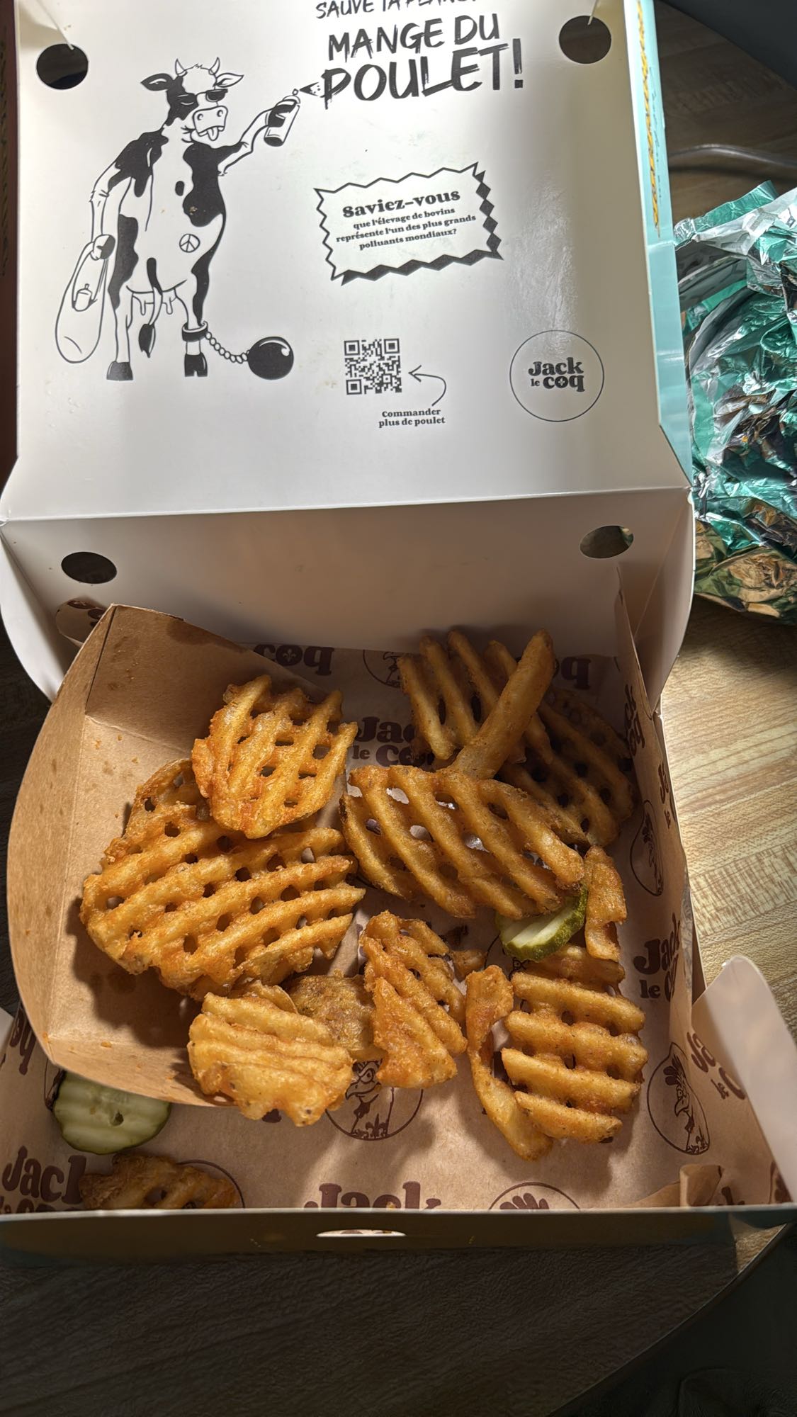 Frites gaufrées