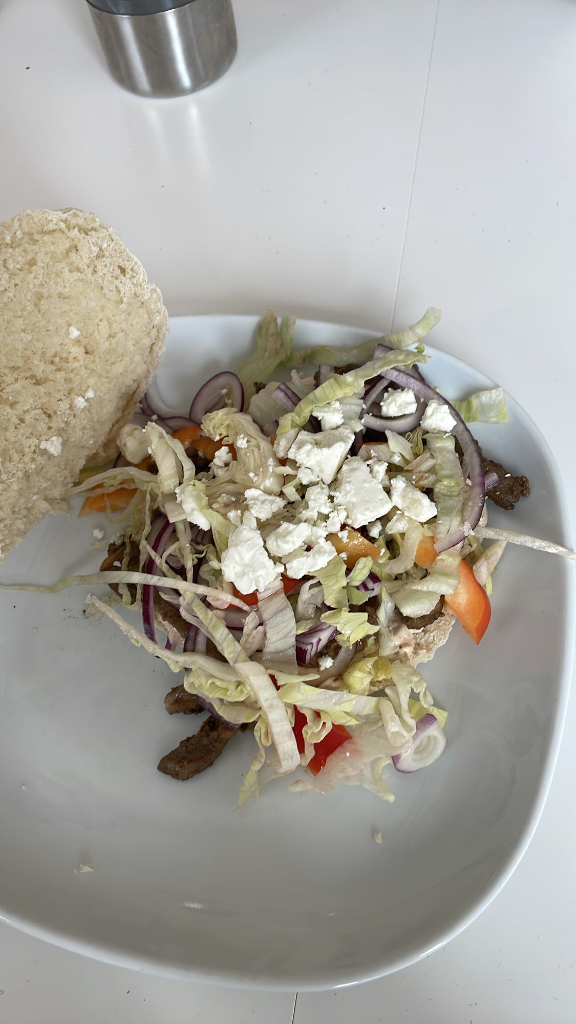 Kebabmacka med sallad